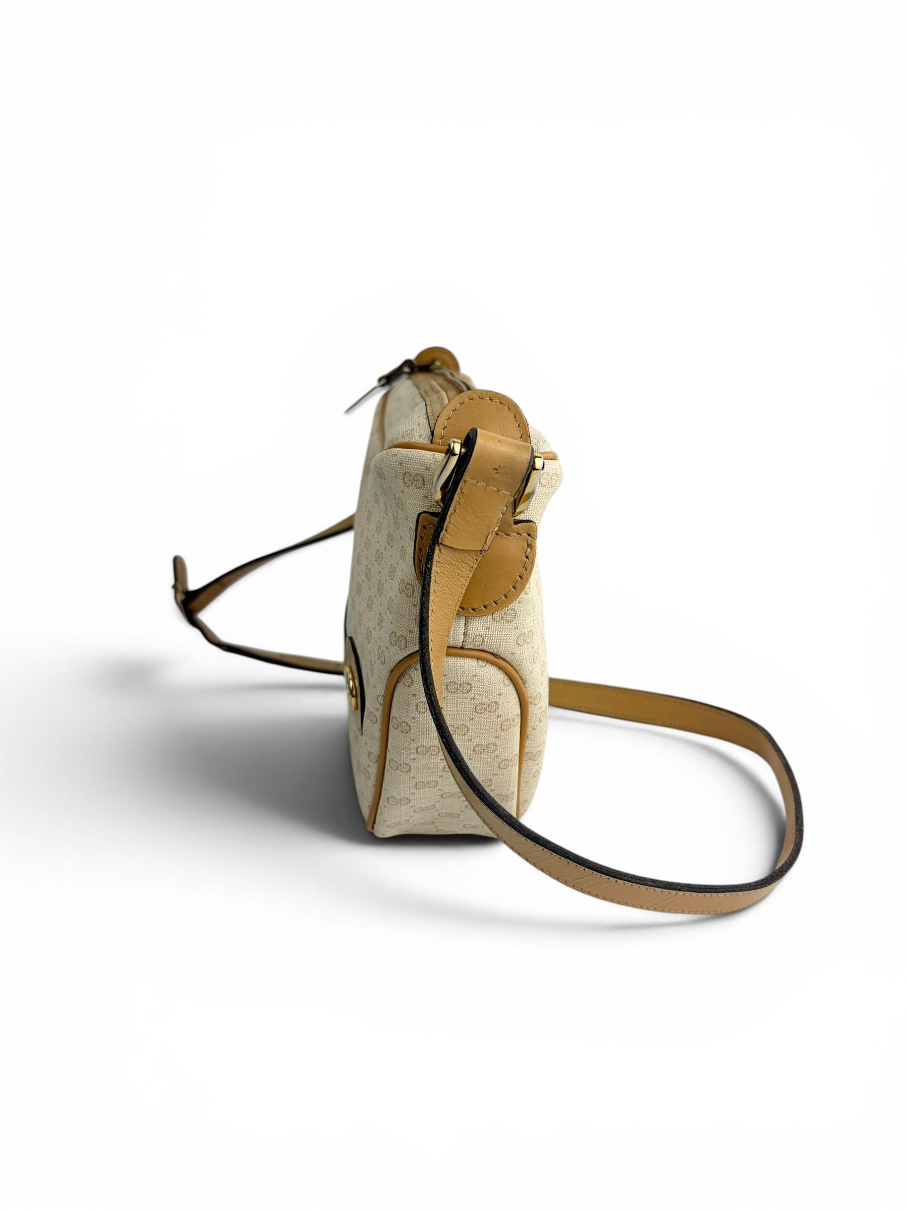 Gucci Cream & Tan Vintage Crossbody