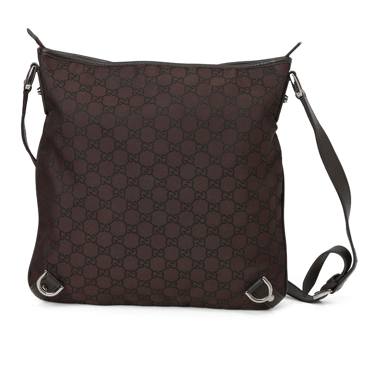 Gucci Brown GG Nylon Abbey Crossbody Bag One Size