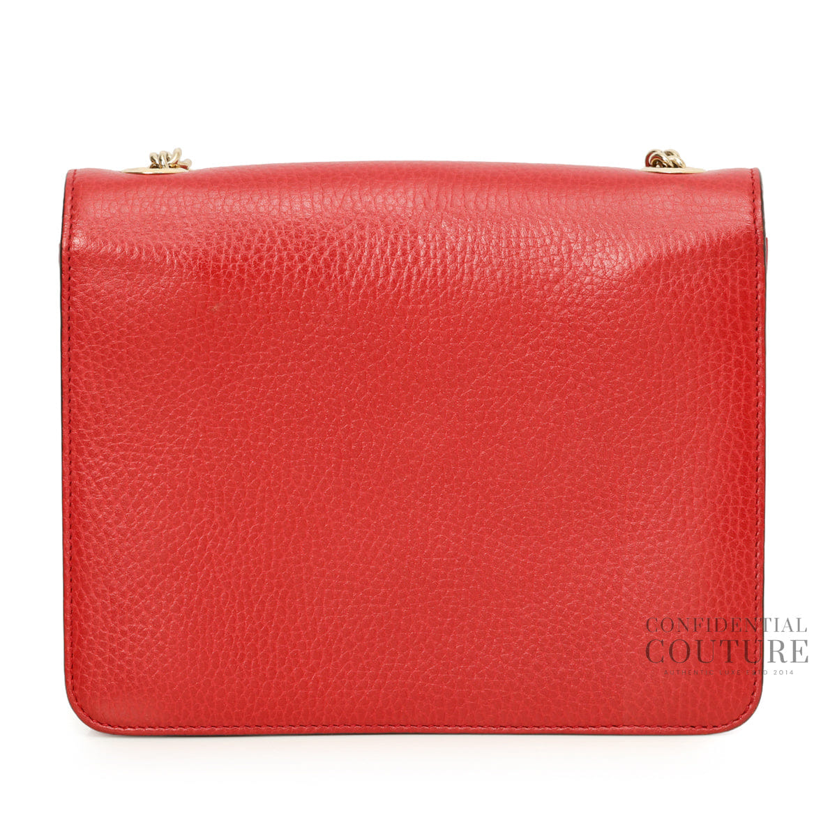 Gucci Dollar Interlocking G Red Leather Crossbody Bag