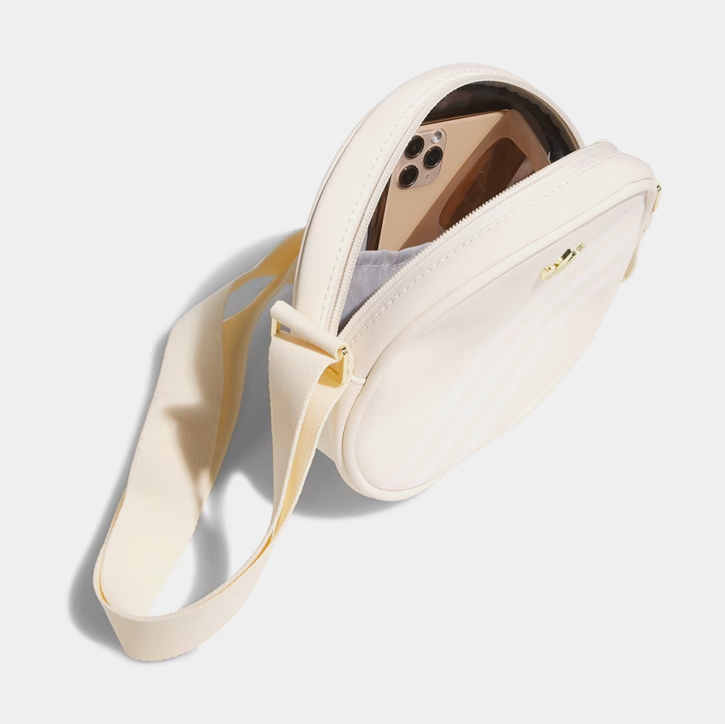 adidas Terrace Crossbody Mens Bag (Wonder White/Gold Metallic/White)
