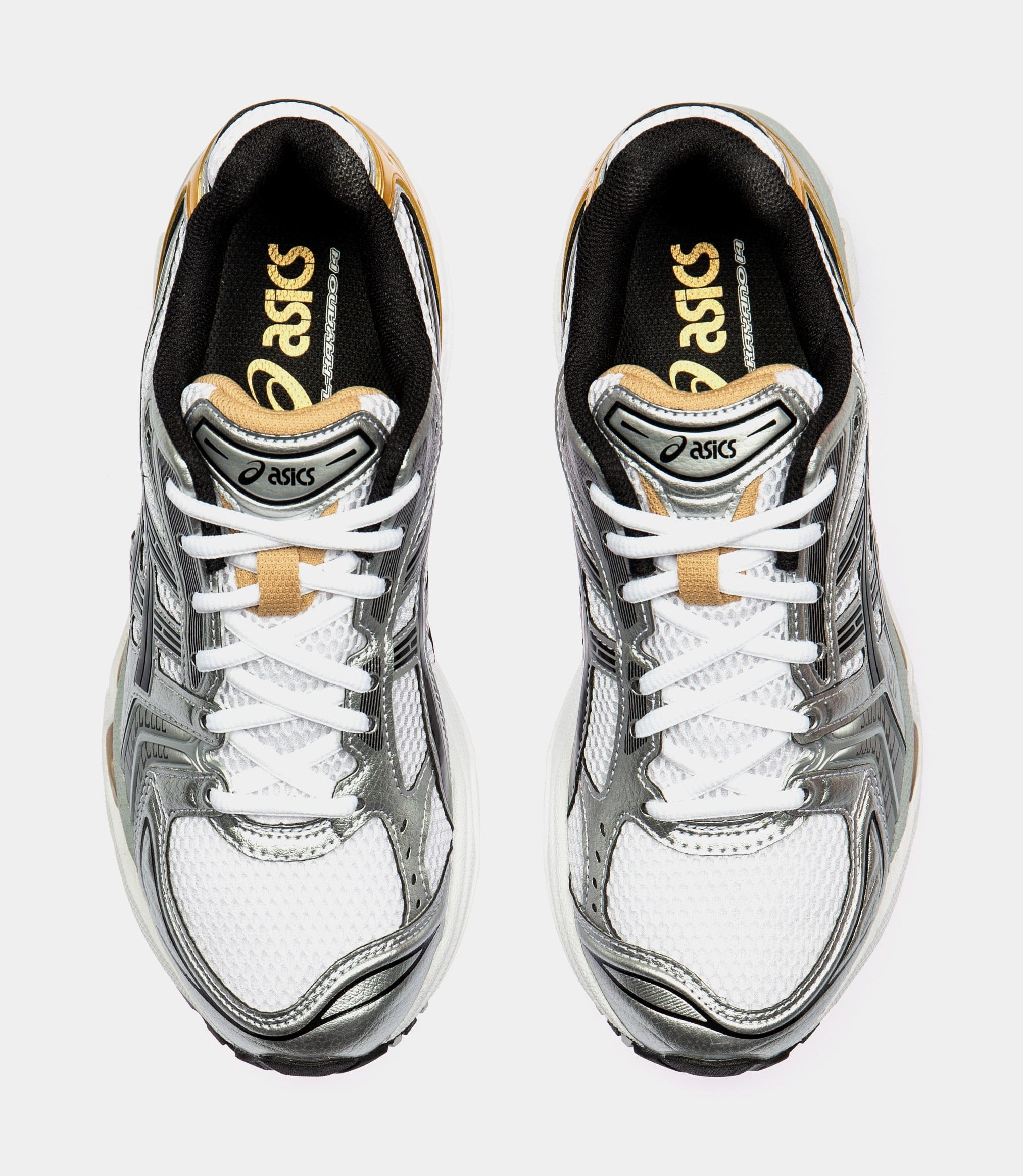 ASICS Gel Kayano 14 Mens Running Shoes (White/Pure Gold)