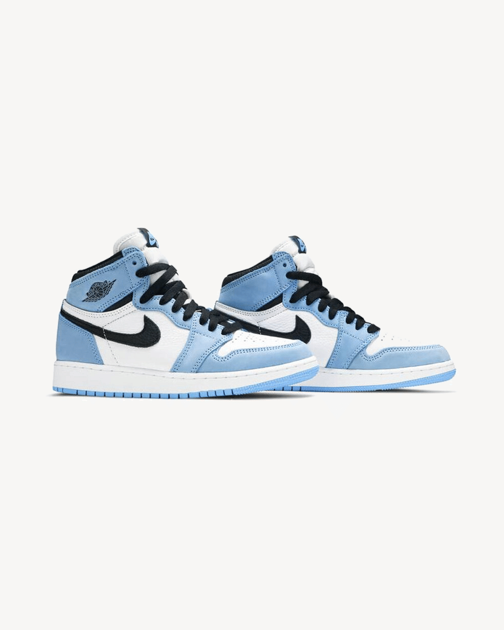 NIKE AIR JORDAN1 RETRO HIGH WHITE UNIVERSITY BLUE BLACK GS