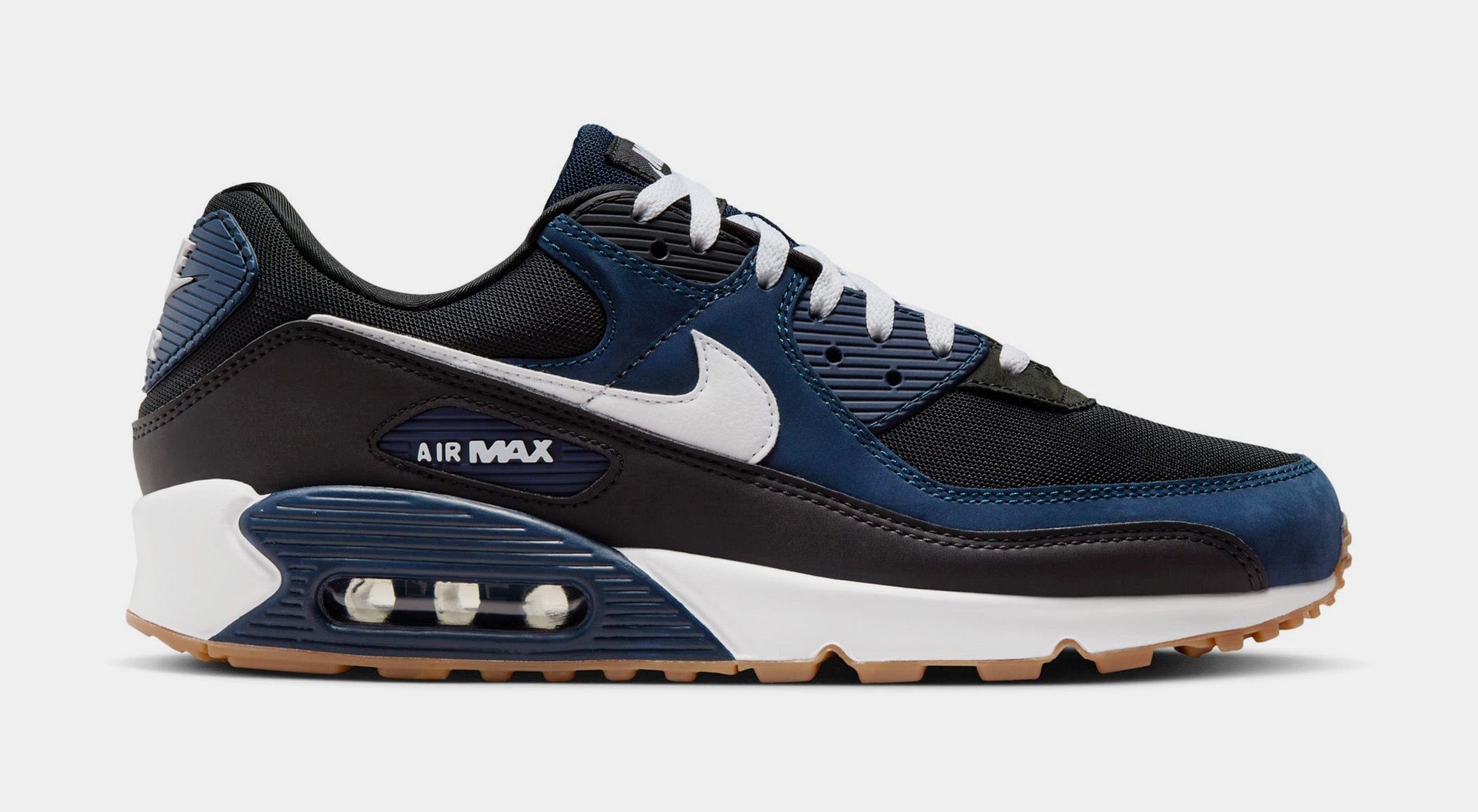 Nike Air Max 90 Mens Running Shoes (Midnight Navy/Gum)