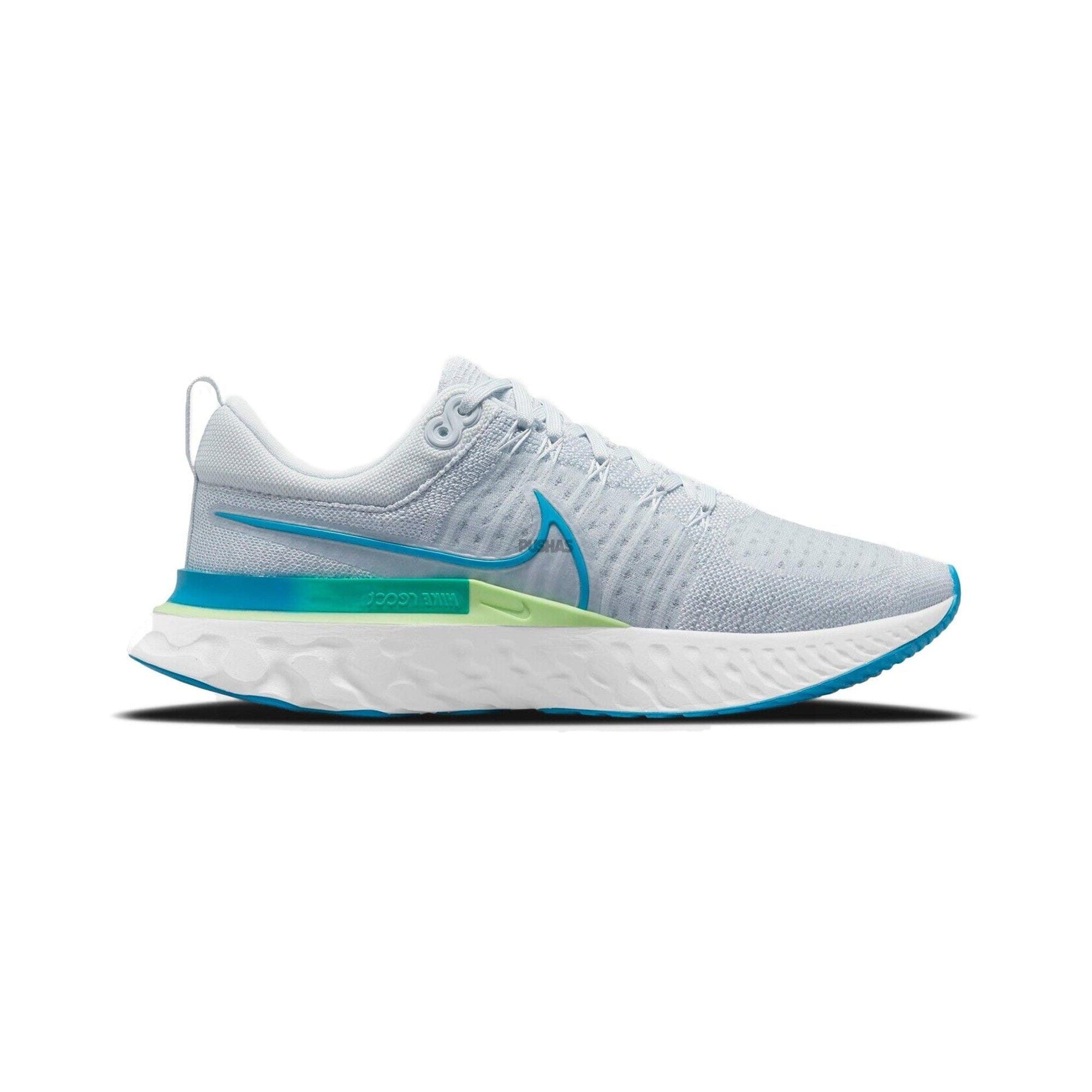 Nike React Infinity Run Flyknit 2 Pure Platinum Emerald Laser Blue (2021)