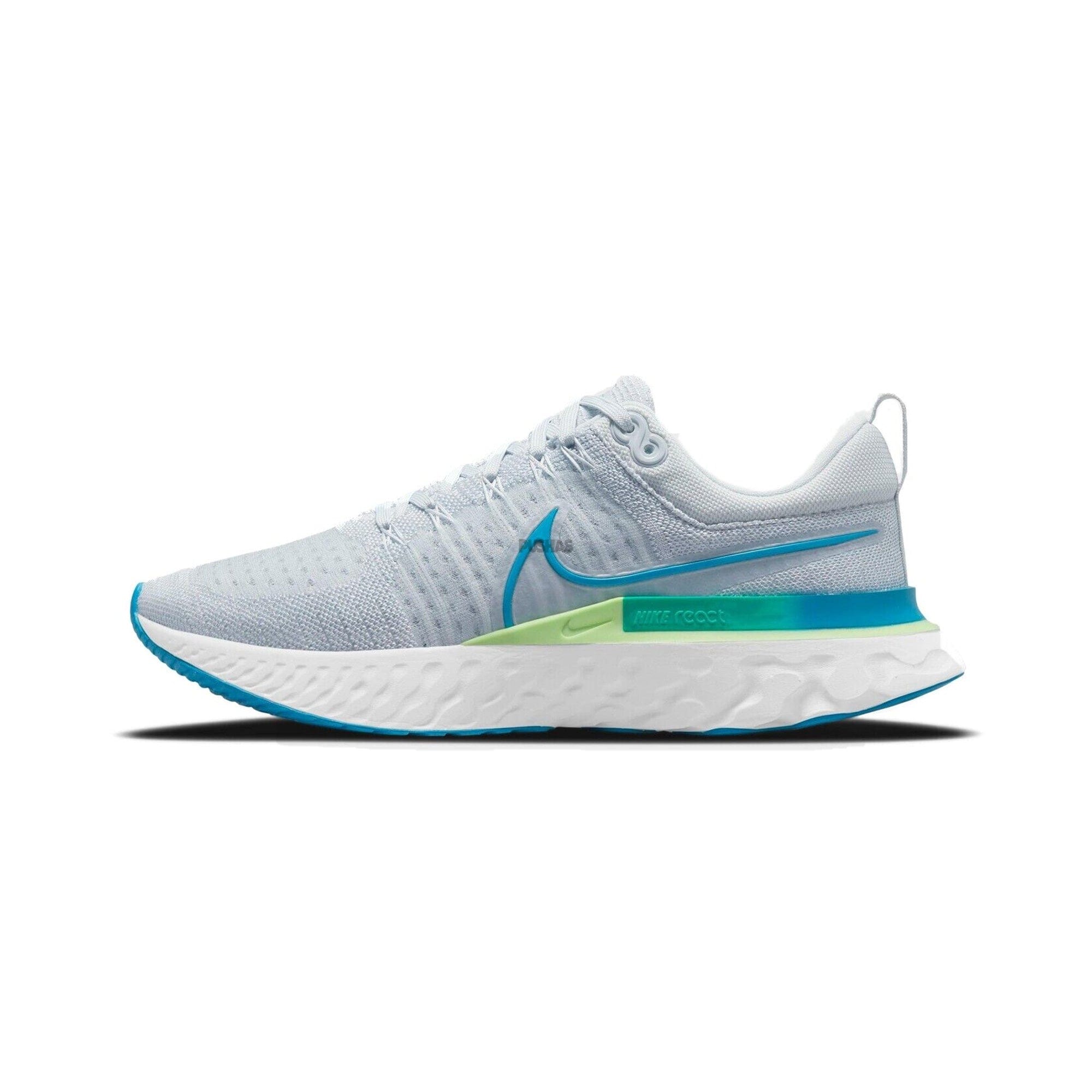 Nike React Infinity Run Flyknit 2 Pure Platinum Emerald Laser Blue (2021)