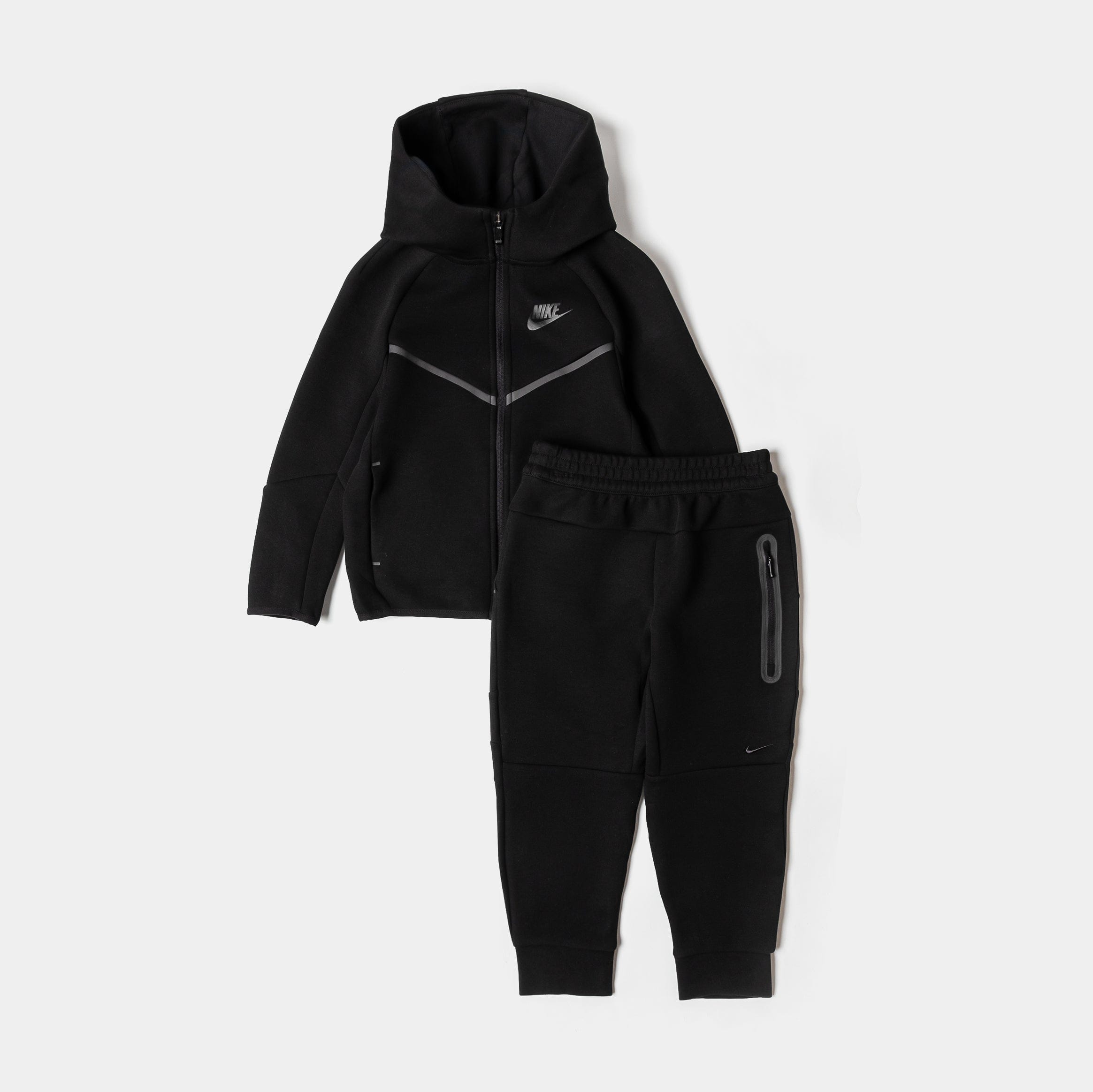 Nike NSW Tech Fleece 2 Piece Full Zip Preschool Set (Black)