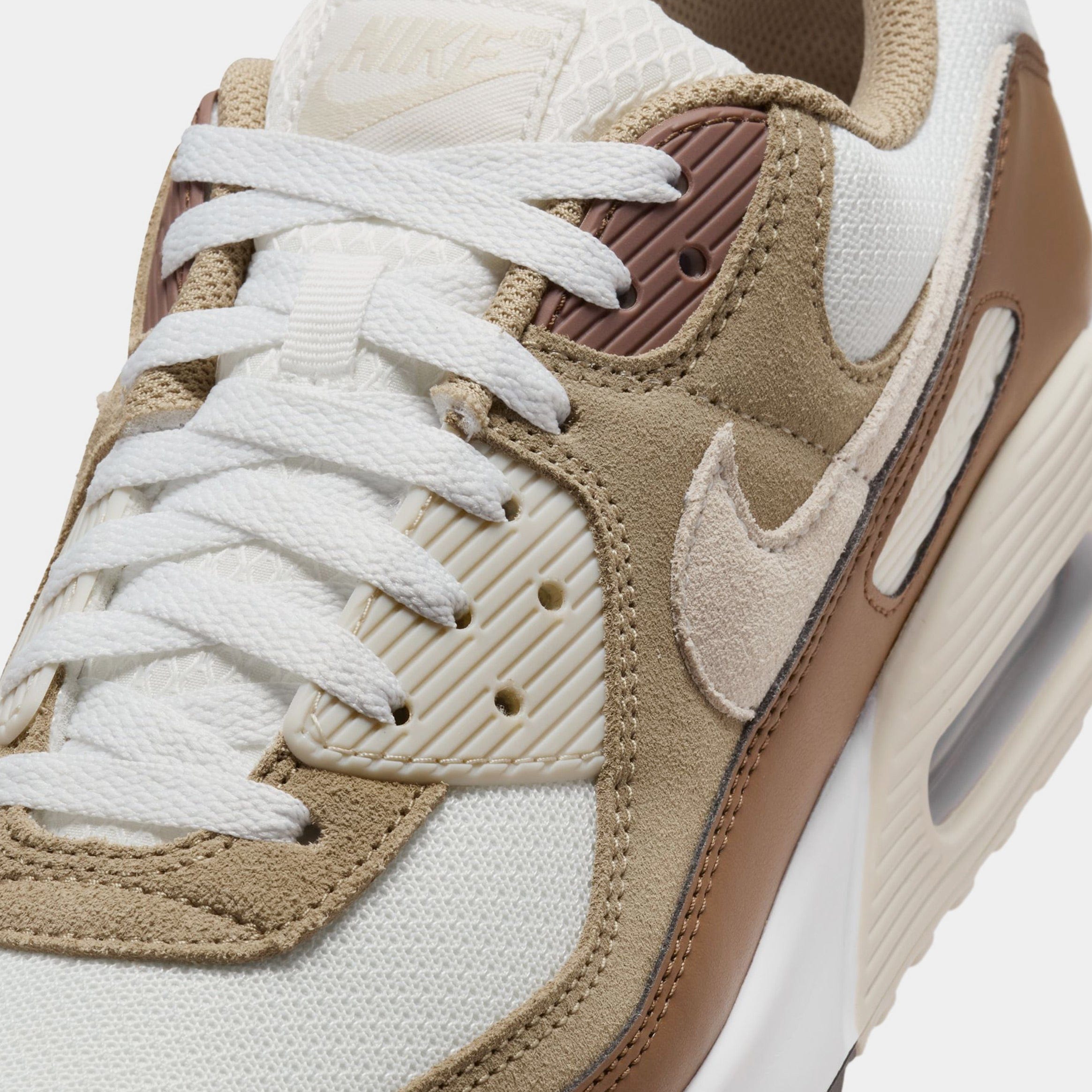 Nike Air Max 90 Mens Lifestyle Shoes (Summit White/Khaki/Black)