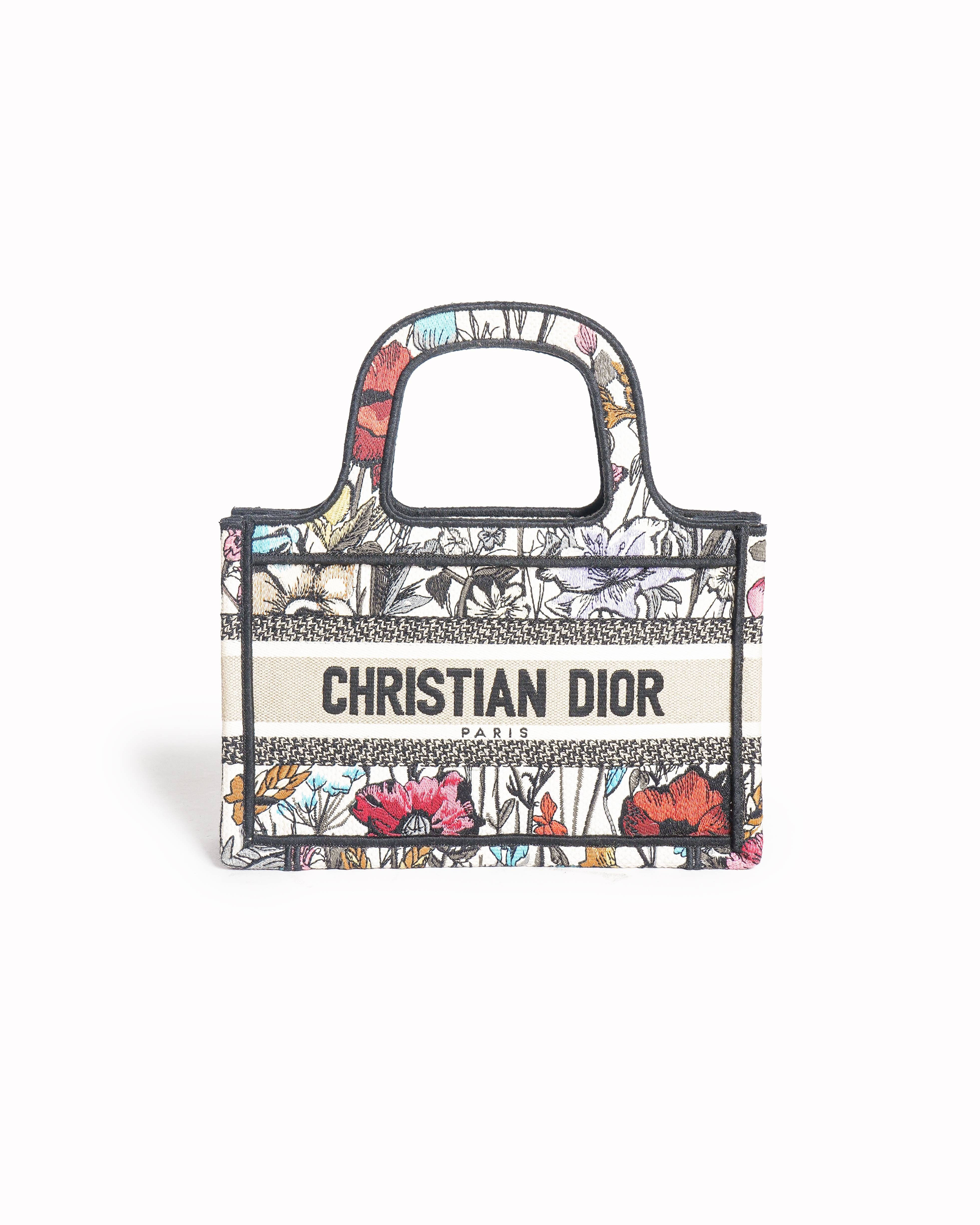 Dior Christian Dior Embroidered Mini Book Tote