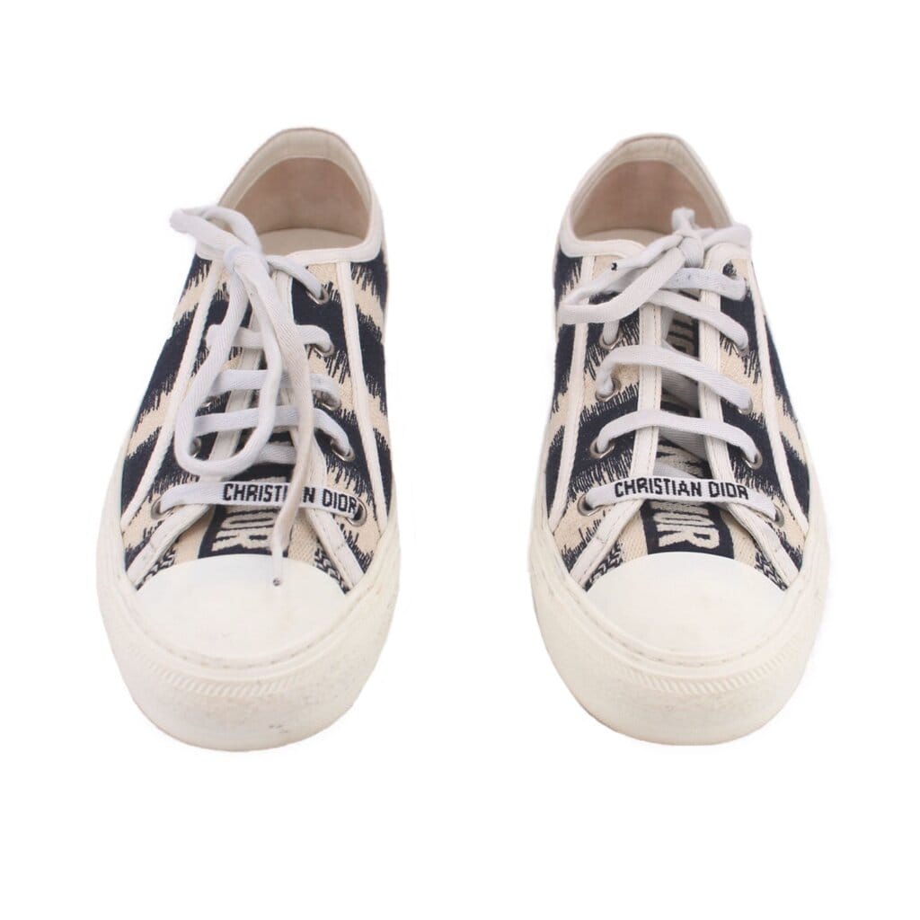 Dior WOMEN'S WALK'N'DIOR D - STRIPE SNEAKERS BLACK 37.5 EU | 7.5 US