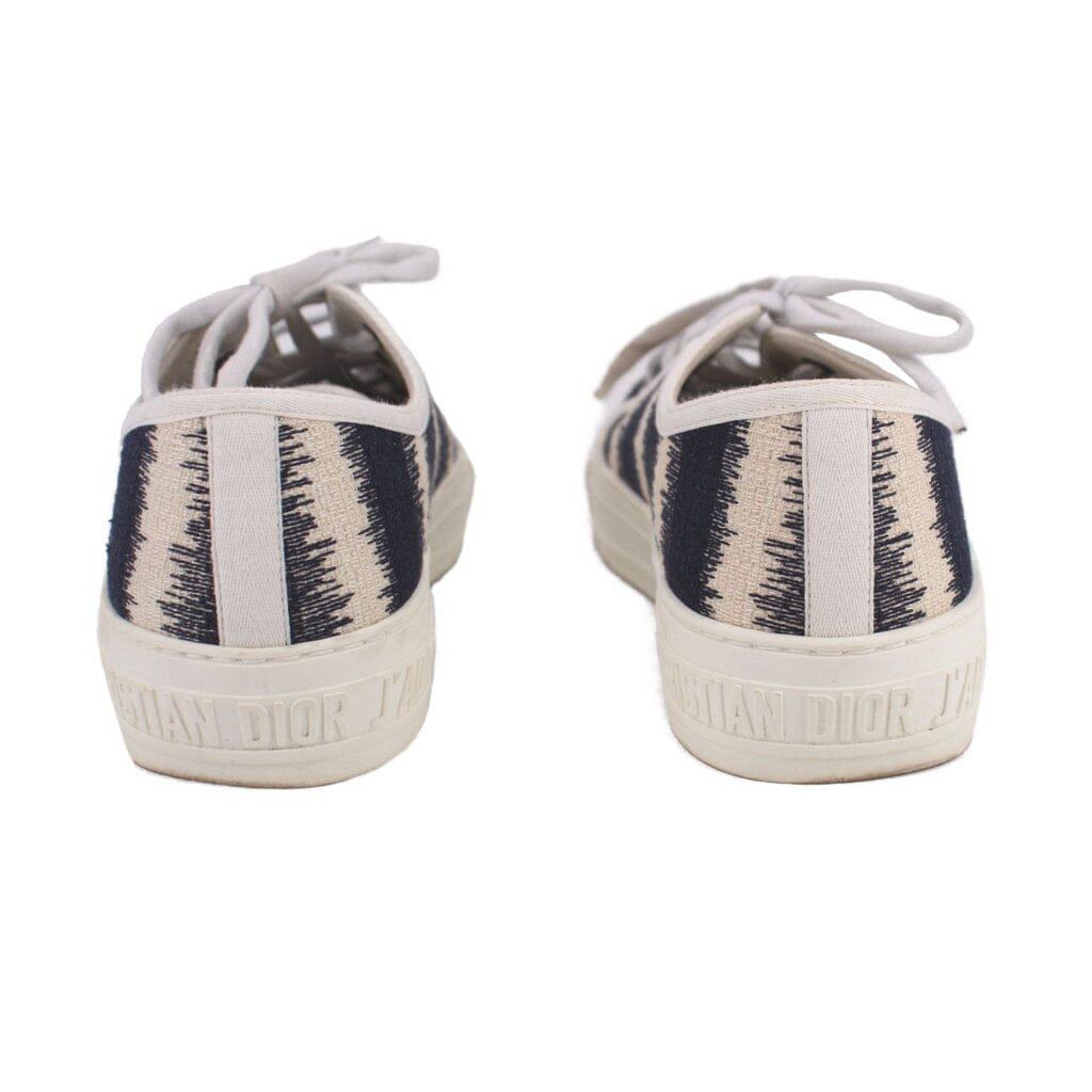 Dior WOMEN'S WALK'N'DIOR D - STRIPE SNEAKERS BLACK 37.5 EU | 7.5 US