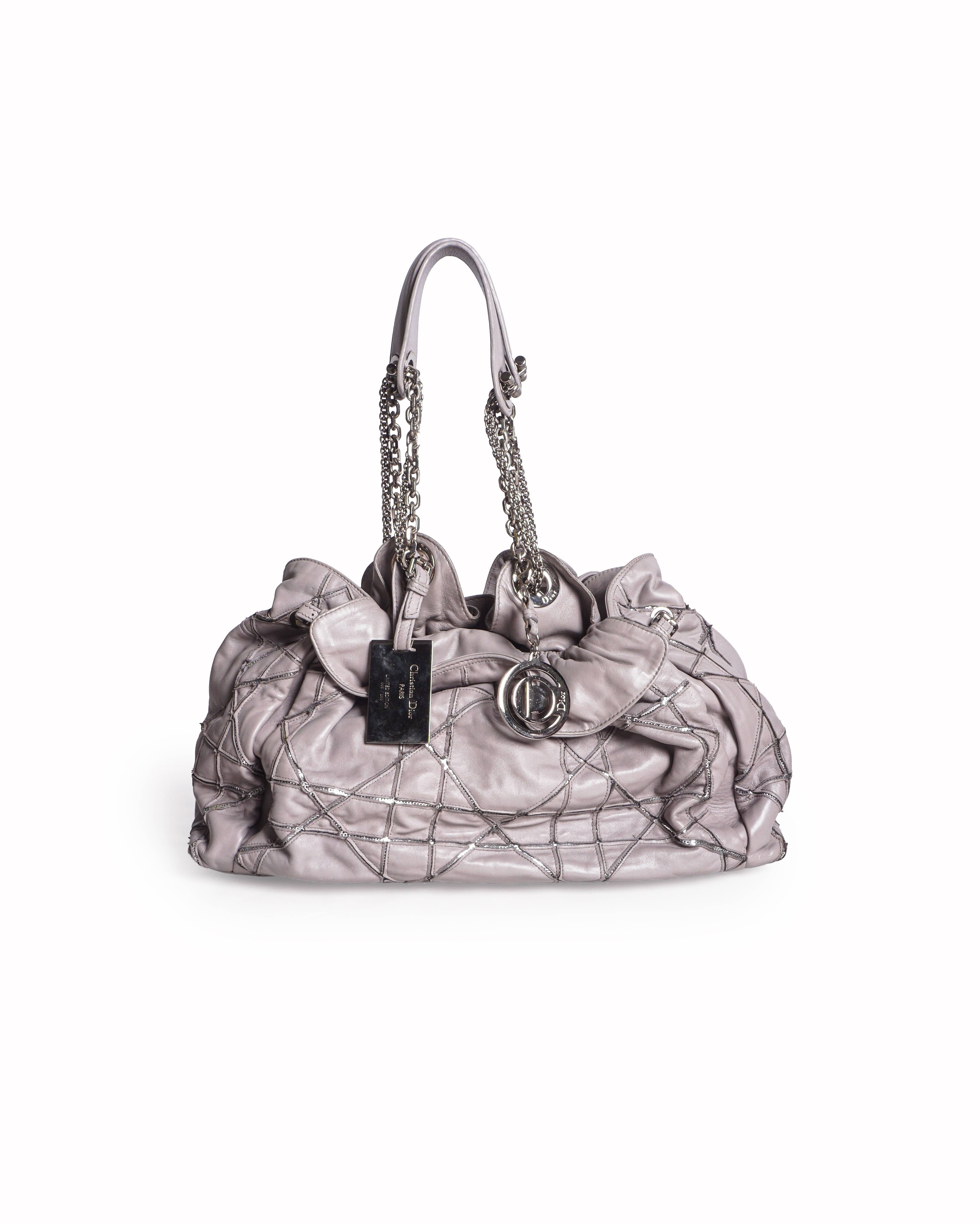 Dior Christian Dior Beige Lambskin Le Trente Cannage Tote Bag