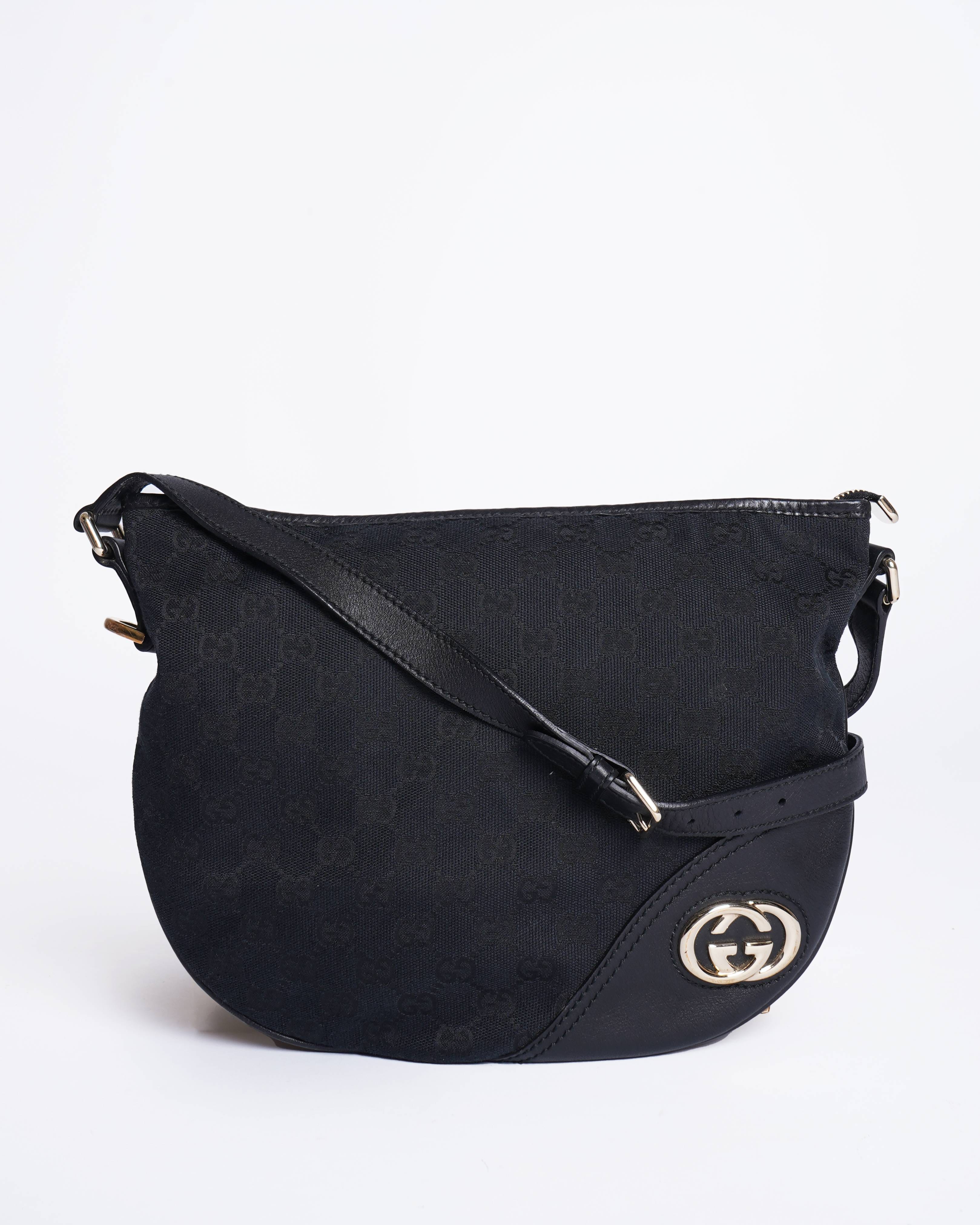 Gucci gg supreme web black Crossbody bag