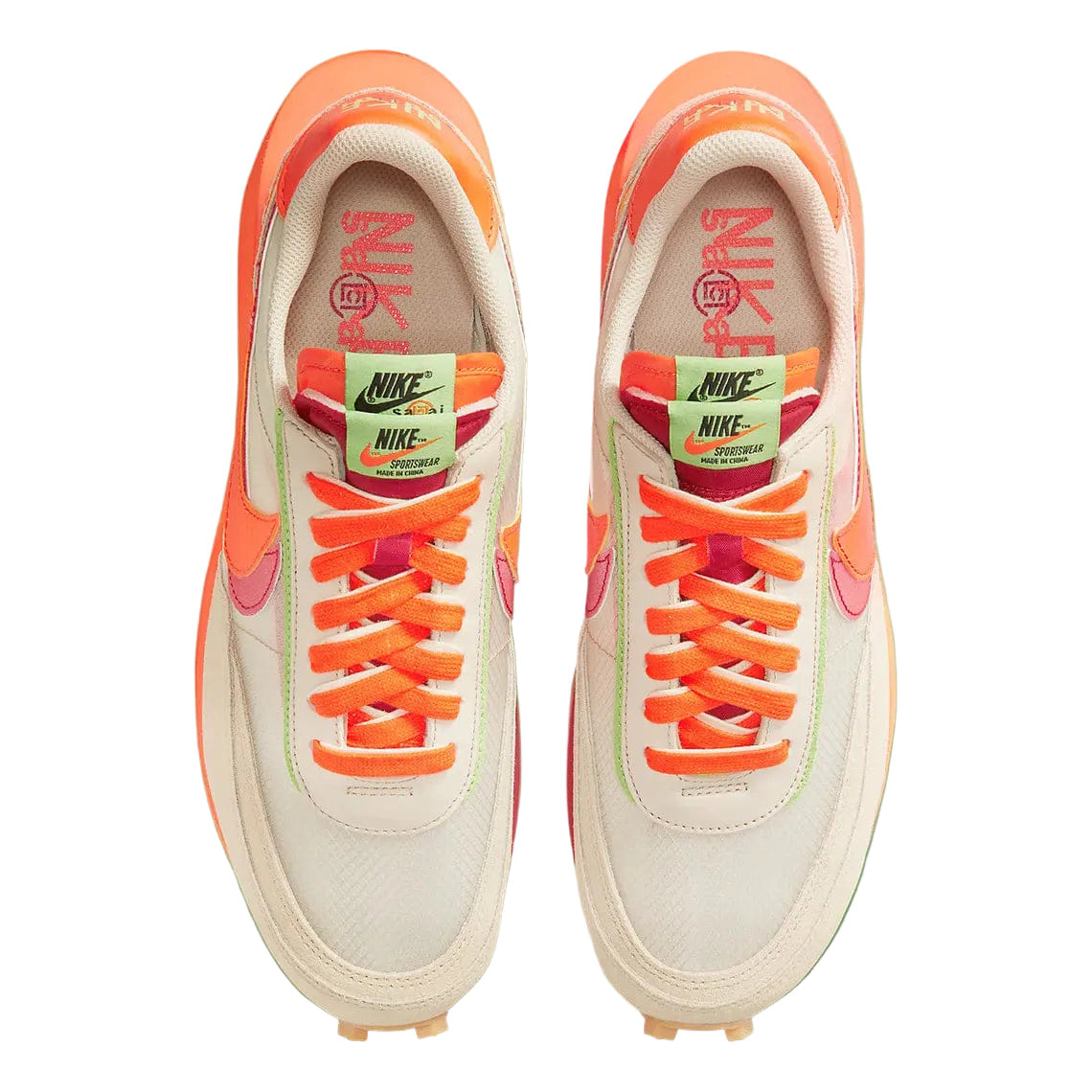 Nike LD Waffle sacai CLOT Net Orange Blaze