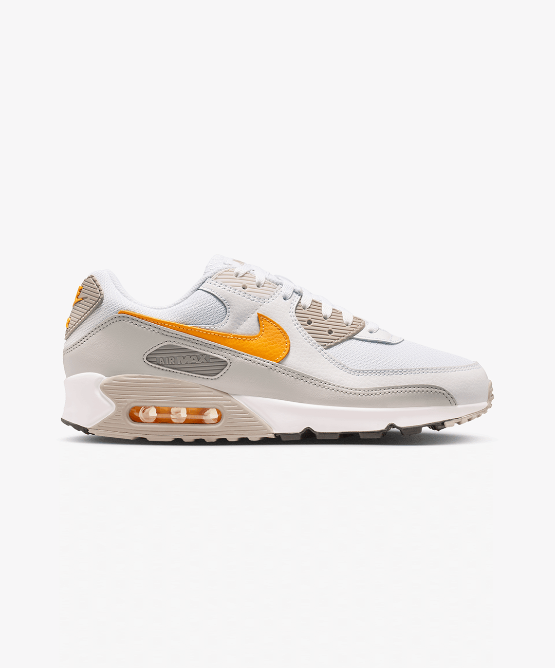 Nike | AIR MAX 90 { WHITE/LASER ORANGE - COLLEGE GREY
