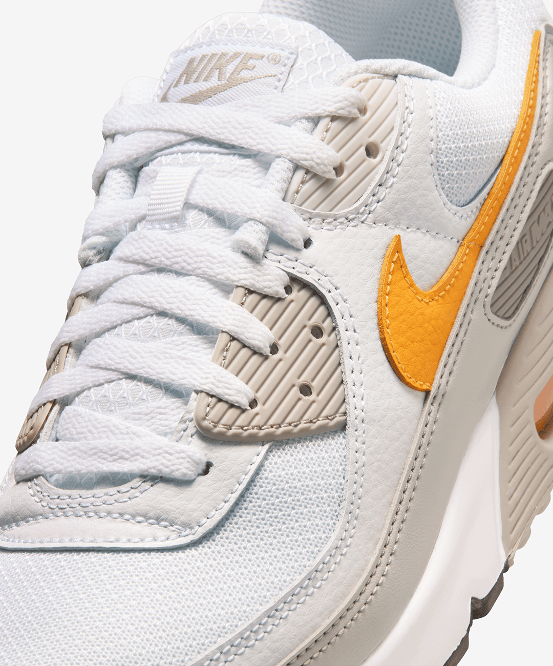 Nike | AIR MAX 90 { WHITE/LASER ORANGE - COLLEGE GREY