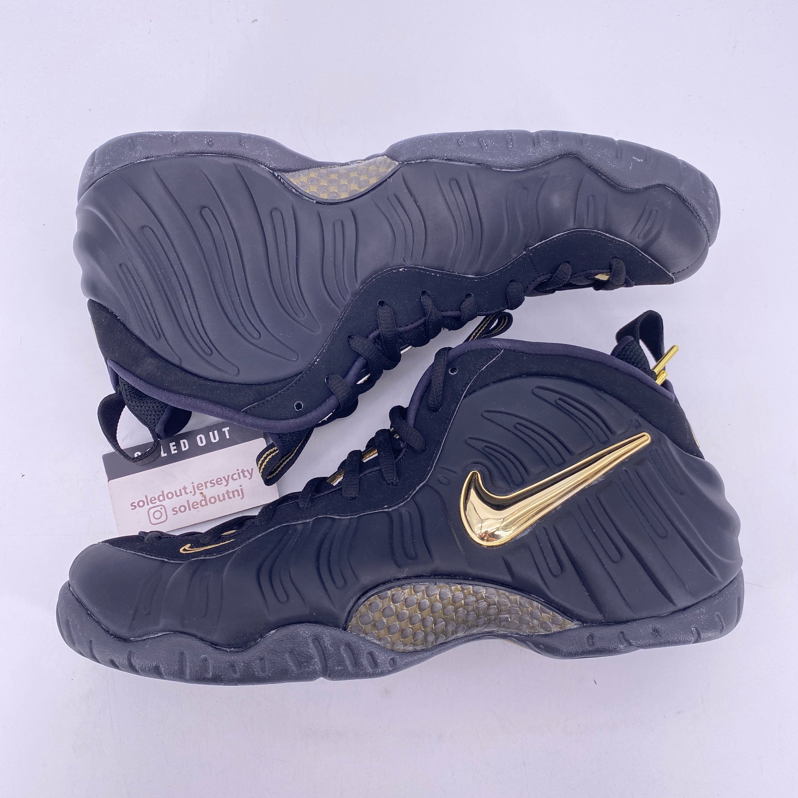Nike Air Foamposite Pro Black Metallic Gold 2018 New Size 13