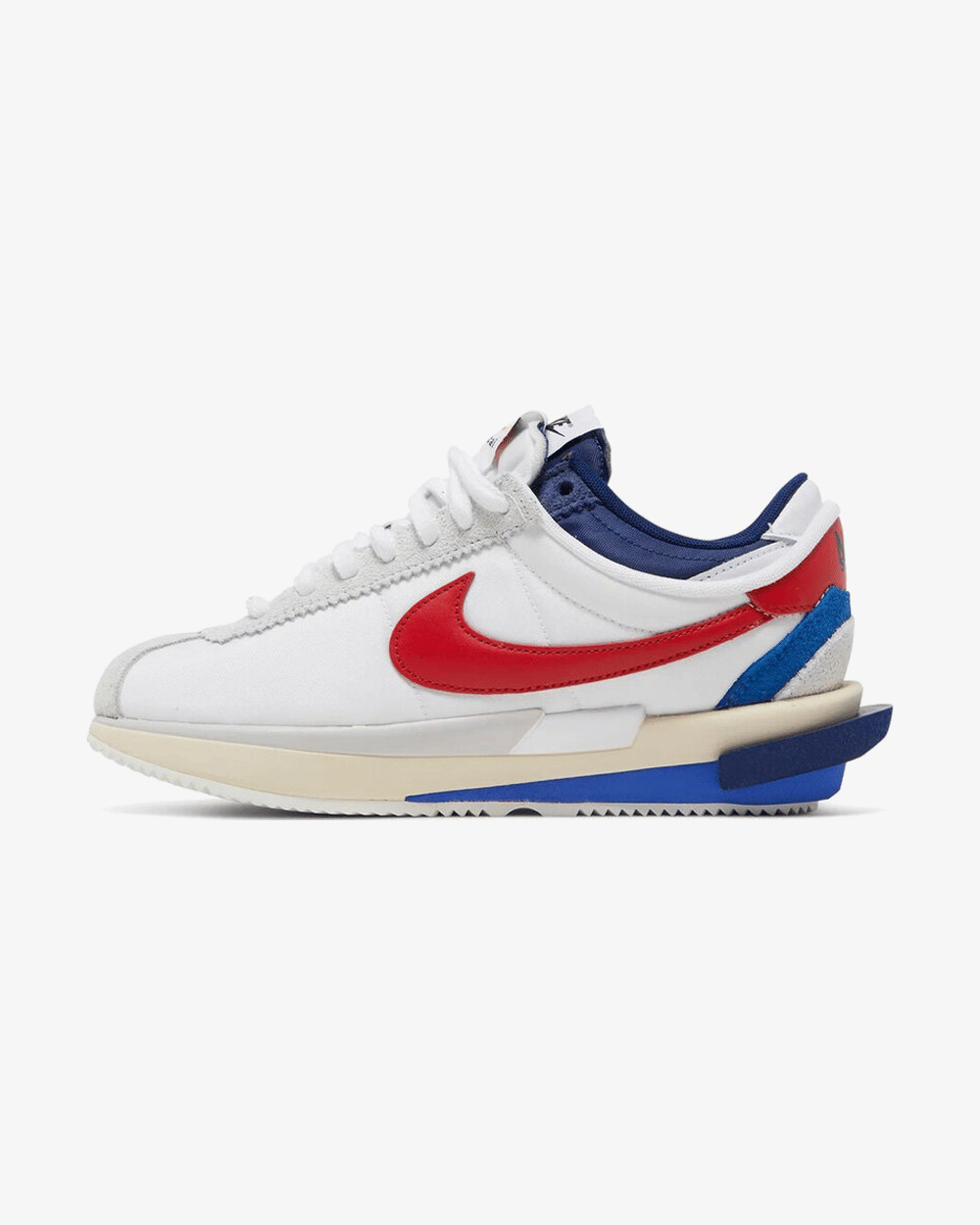 NIKE x SACAI ZOOM CORTEZ SP WHITE UNIVERSITY RED