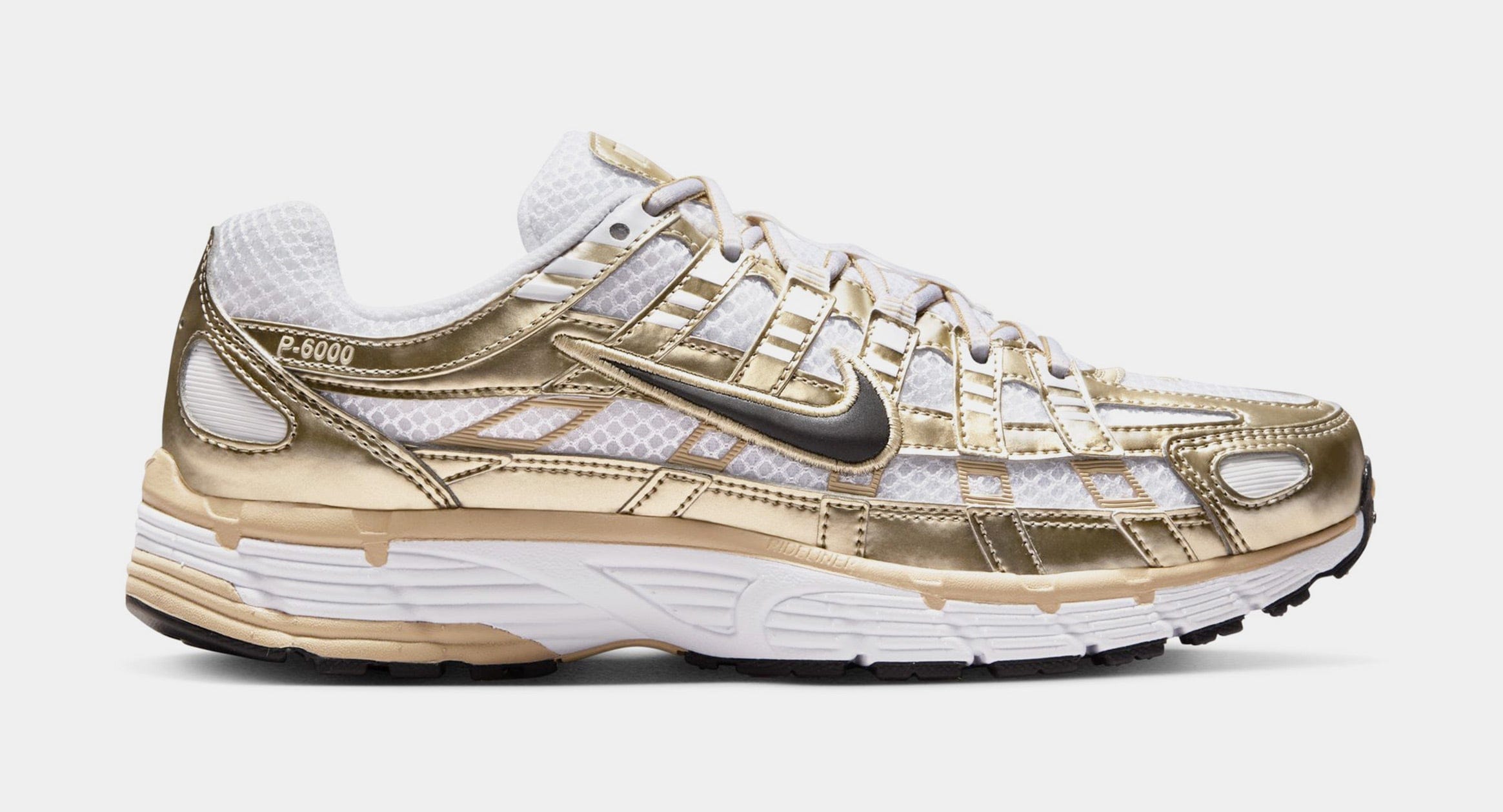 Nike P - 6000 Womens Running Shoes (White/Grain/Metallic Gold Grain/Black)