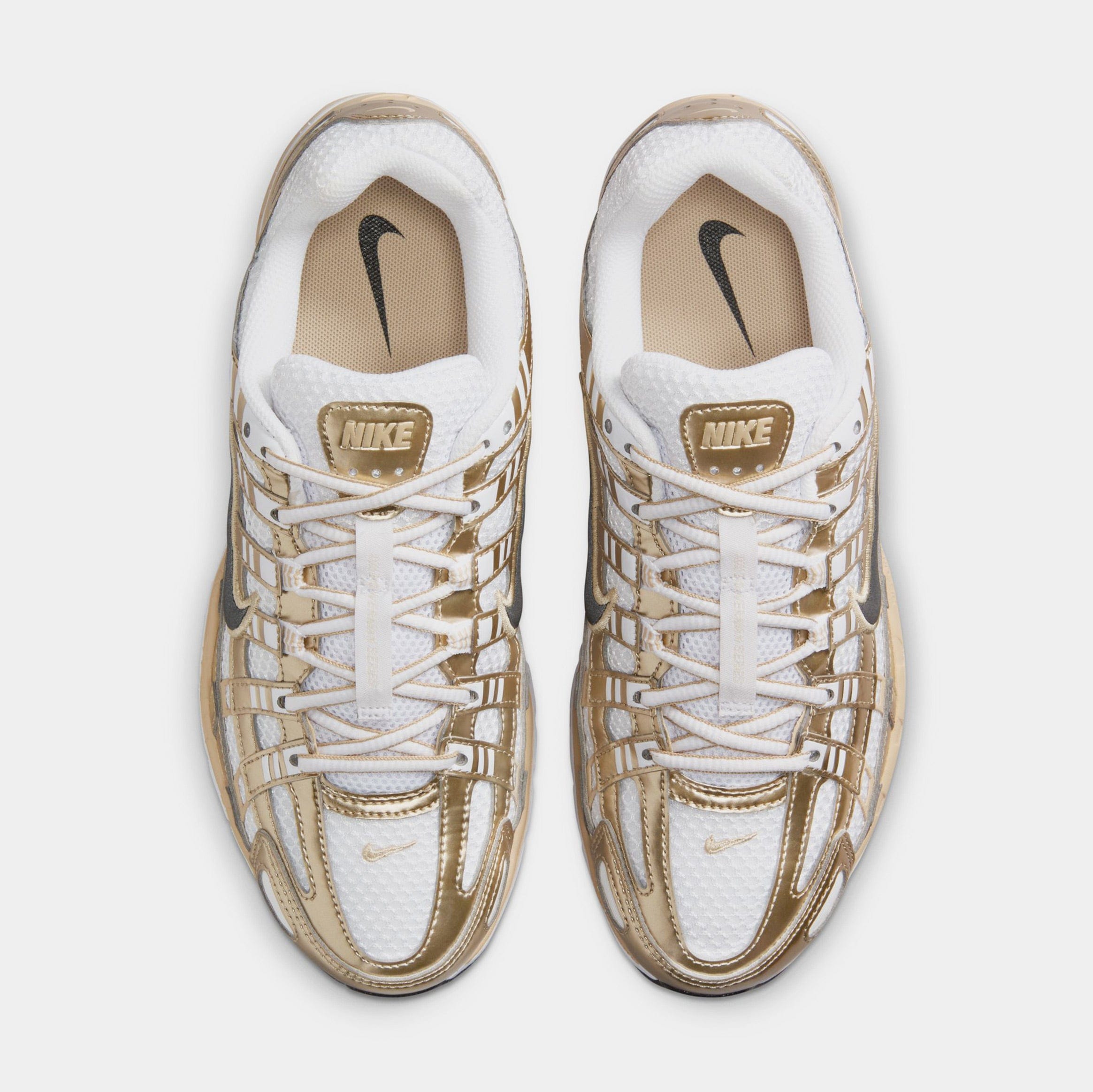 Nike P - 6000 Womens Running Shoes (White/Grain/Metallic Gold Grain/Black)