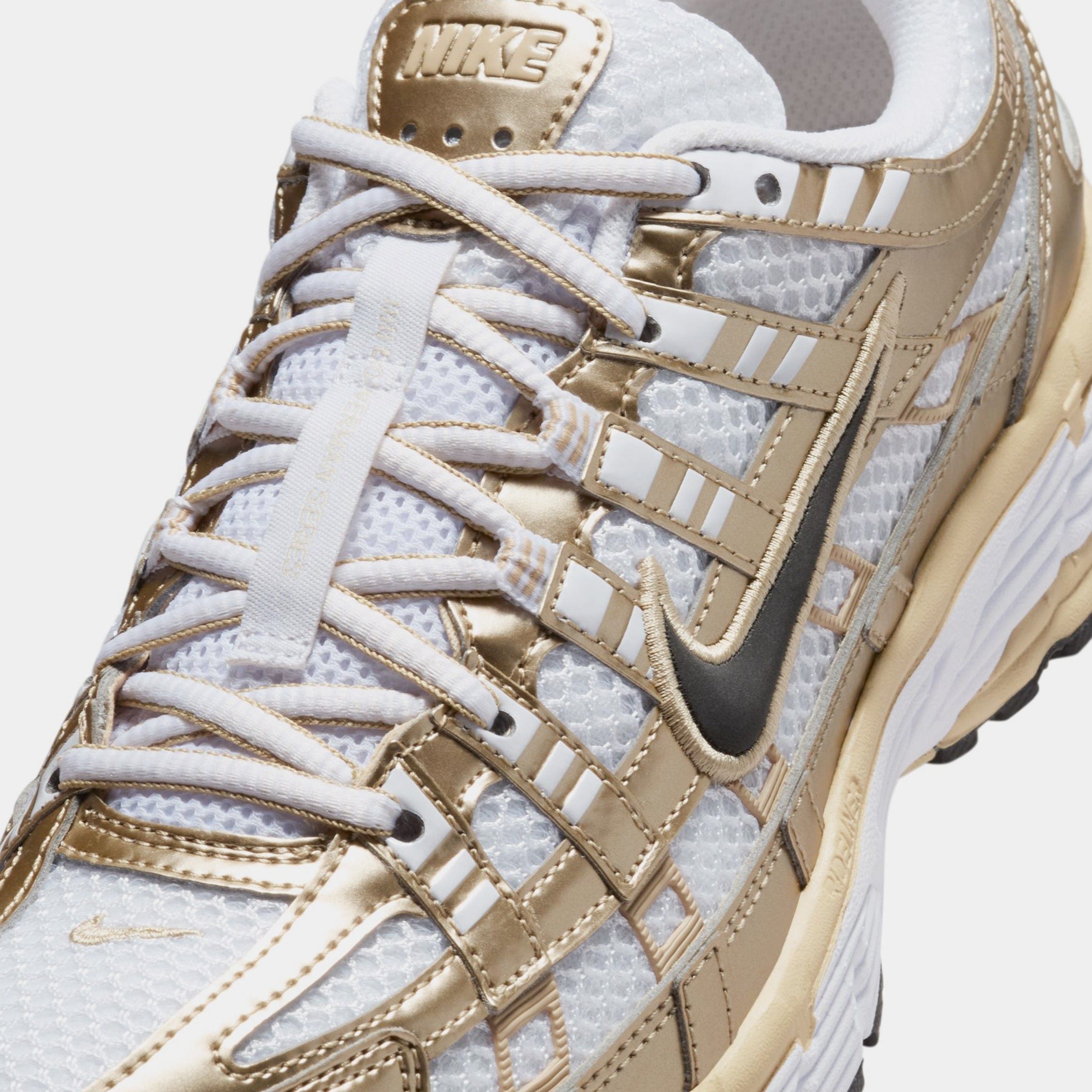 Nike P - 6000 Womens Running Shoes (White/Grain/Metallic Gold Grain/Black)