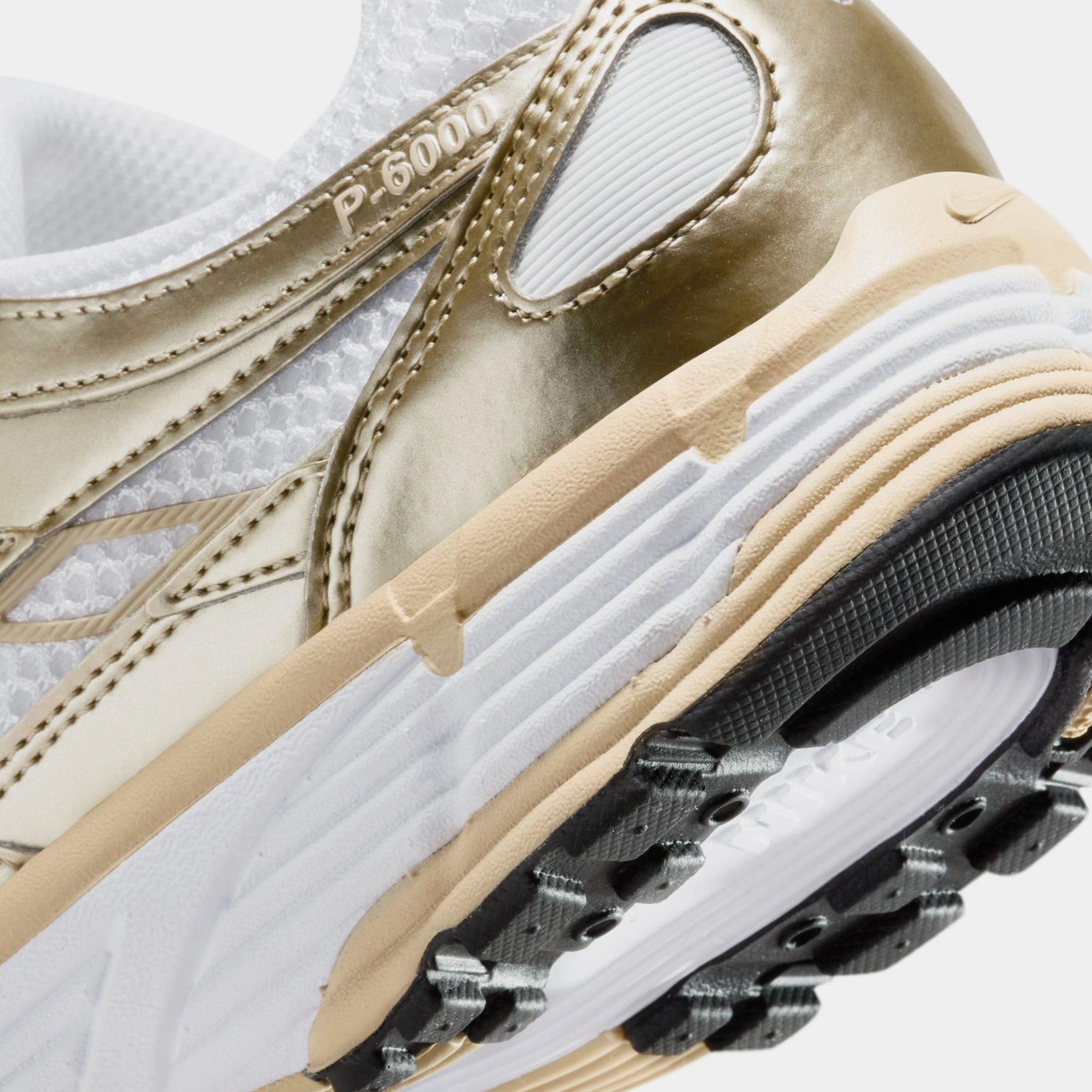 Nike P - 6000 Womens Running Shoes (White/Grain/Metallic Gold Grain/Black)