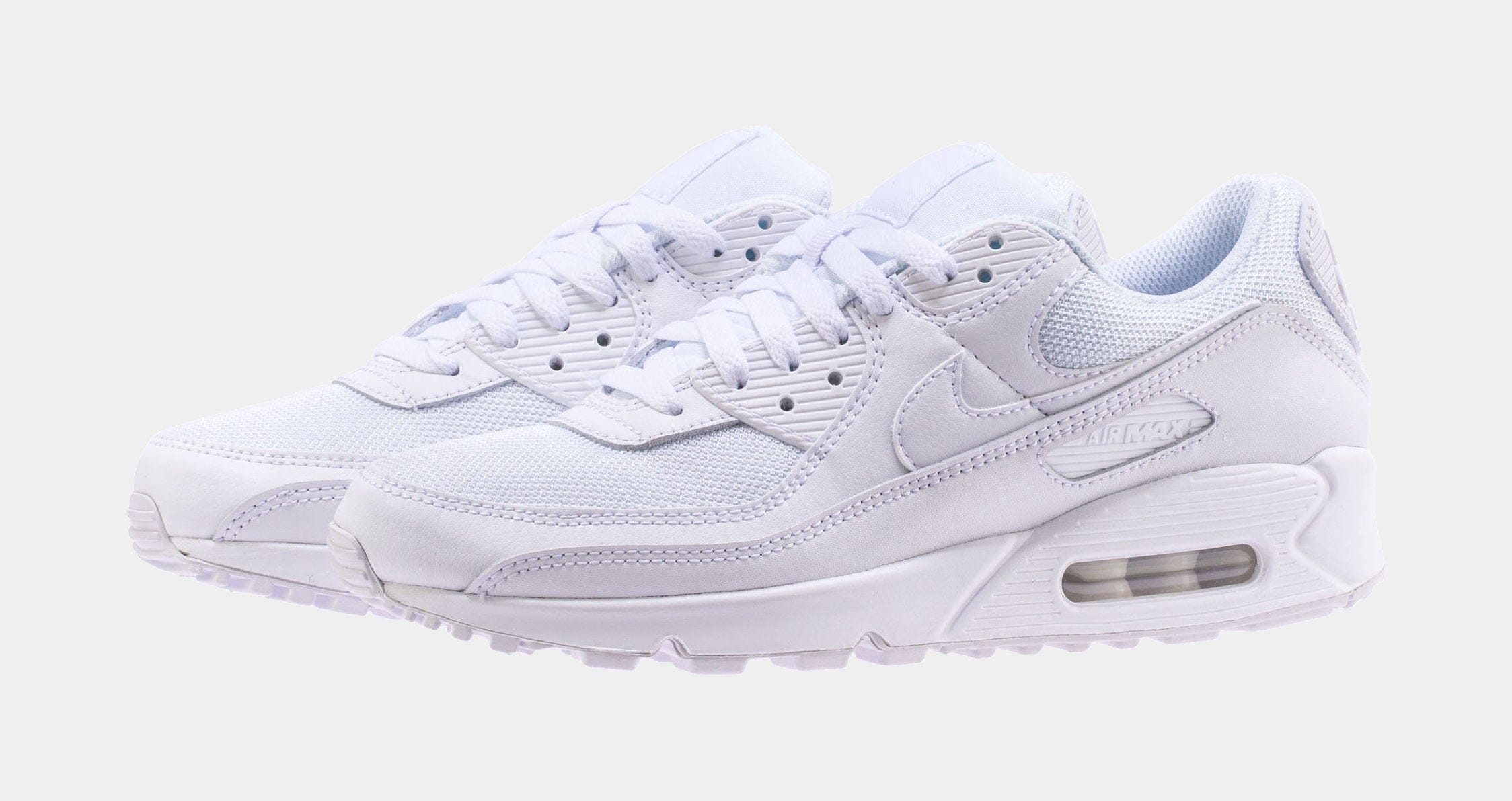 Nike Air Max 90 Tonal Pack Mens Lifestyle Shoes (Triple White)