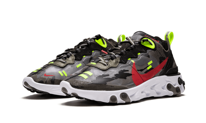 Nike React Element 87 Medium Olive Volt Crimson