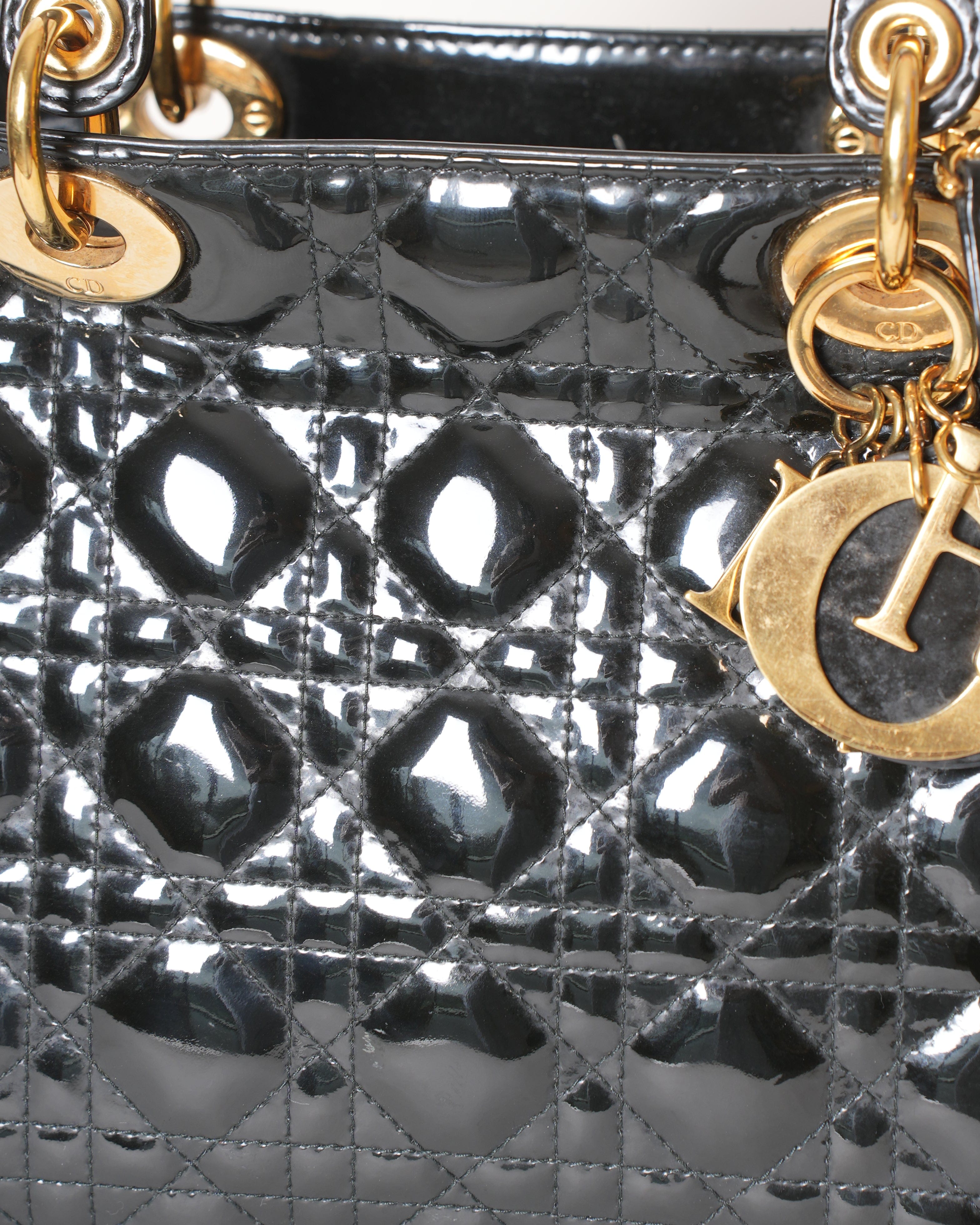 Dior Lady Dior Medium In Black