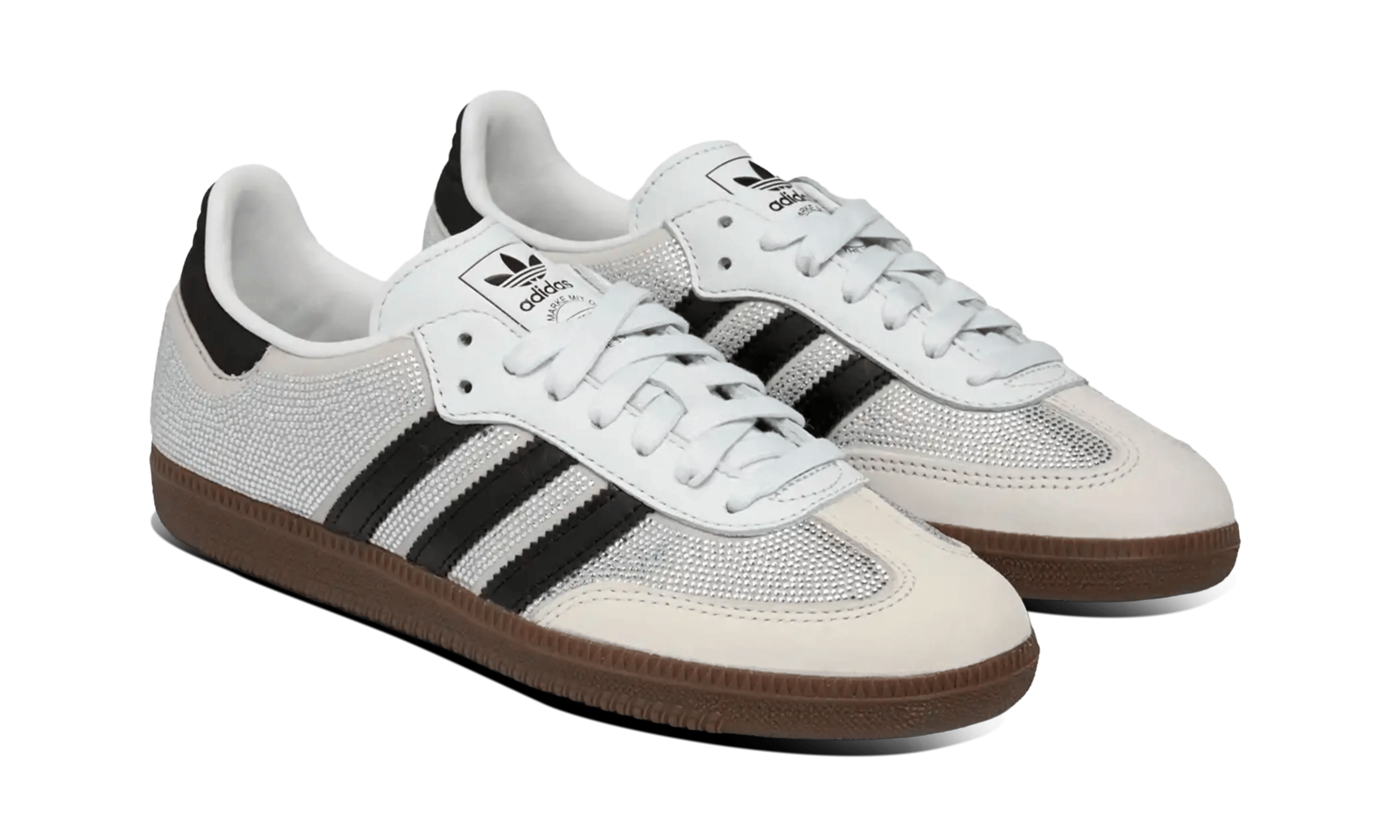 adidas Mujer Samba OG Rhinestone Crystal White Silver