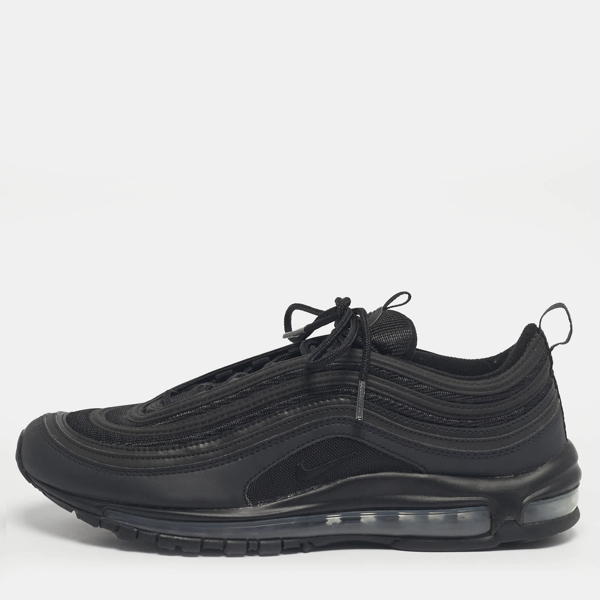 Nike Black Mesh And Leather Air Max 97 Triple Black Sneakers
