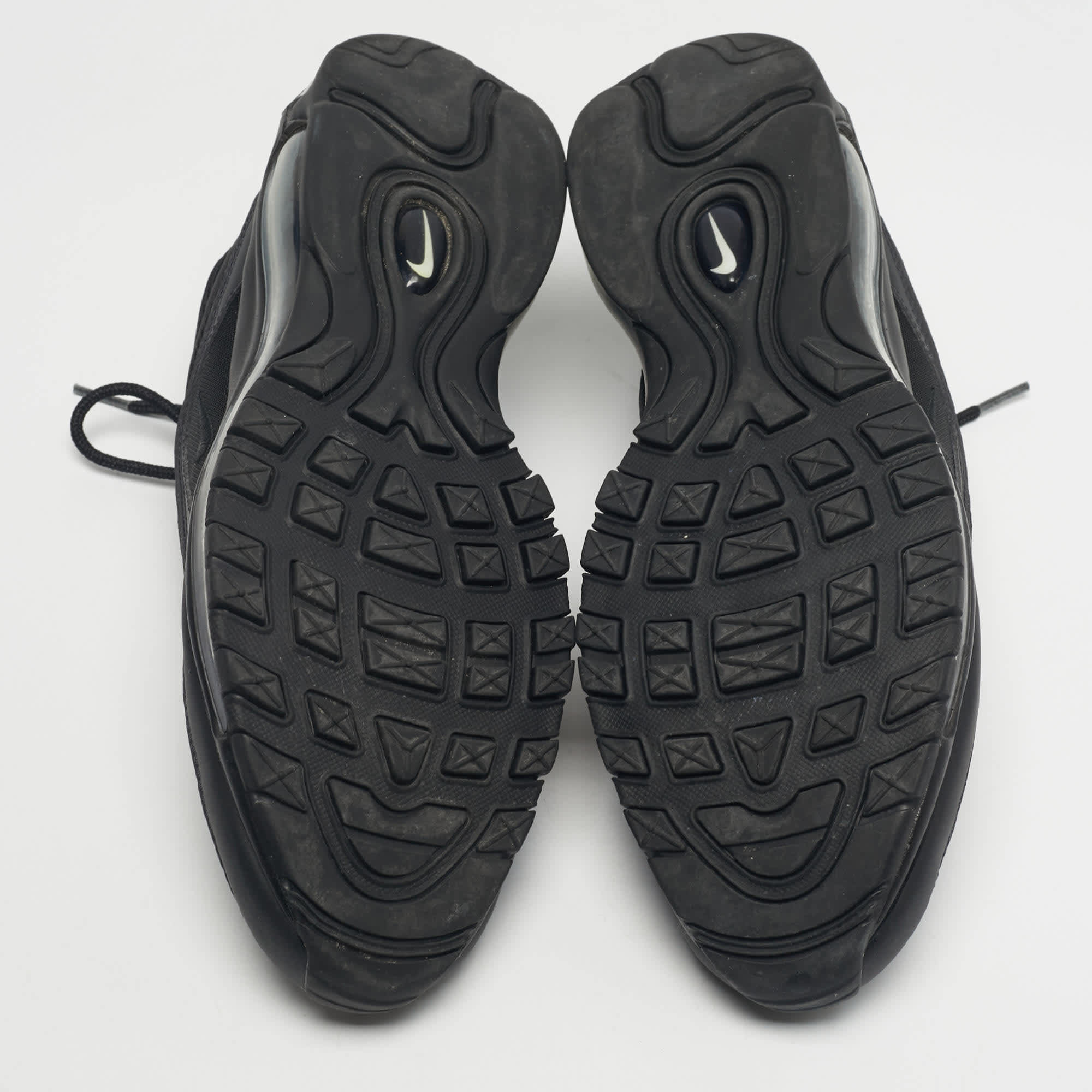 Nike Black Mesh And Leather Air Max 97 Triple Black Sneakers