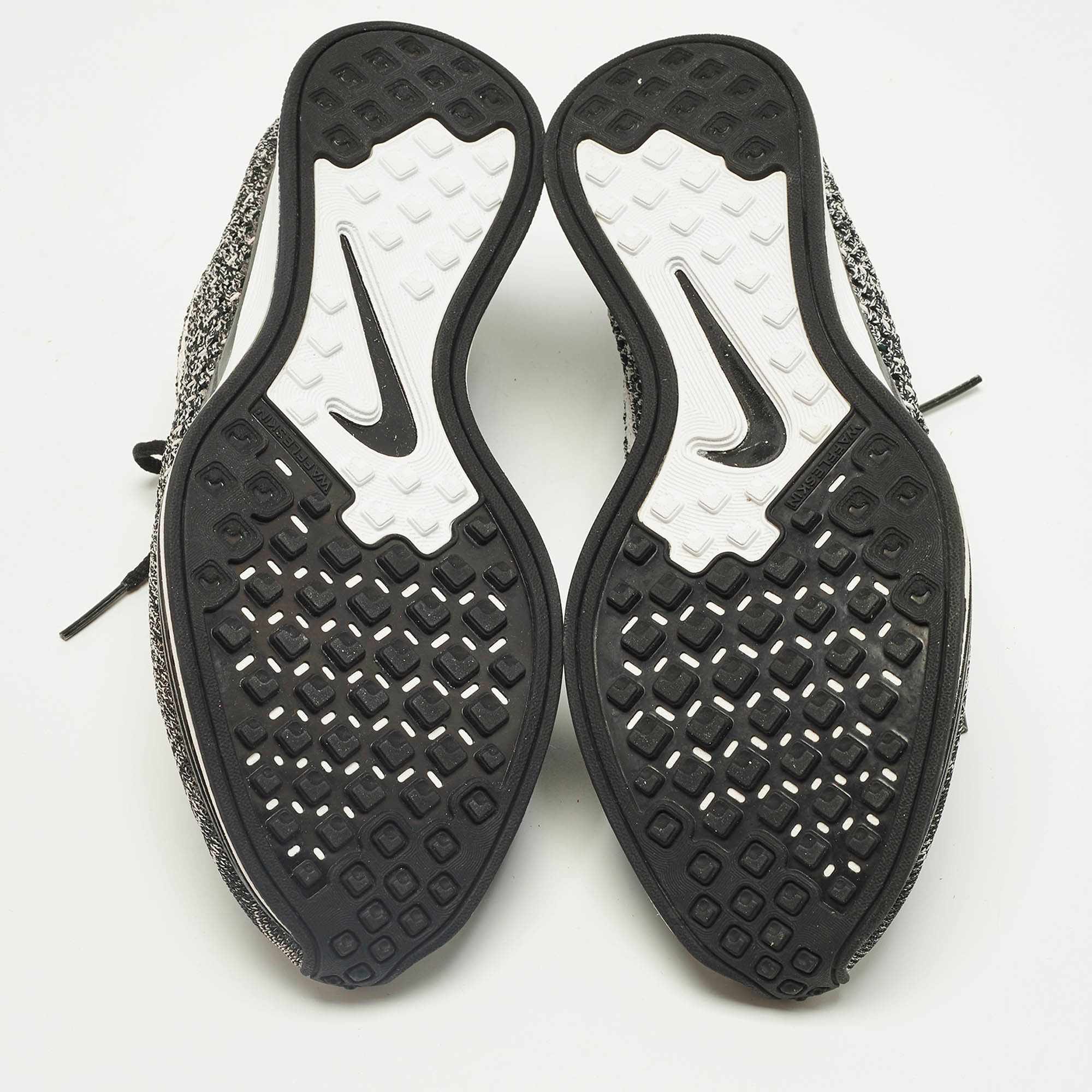 Nike x Sacai White/black Knit Fabric Racer Oreo 2 Lace Up Sneakers
