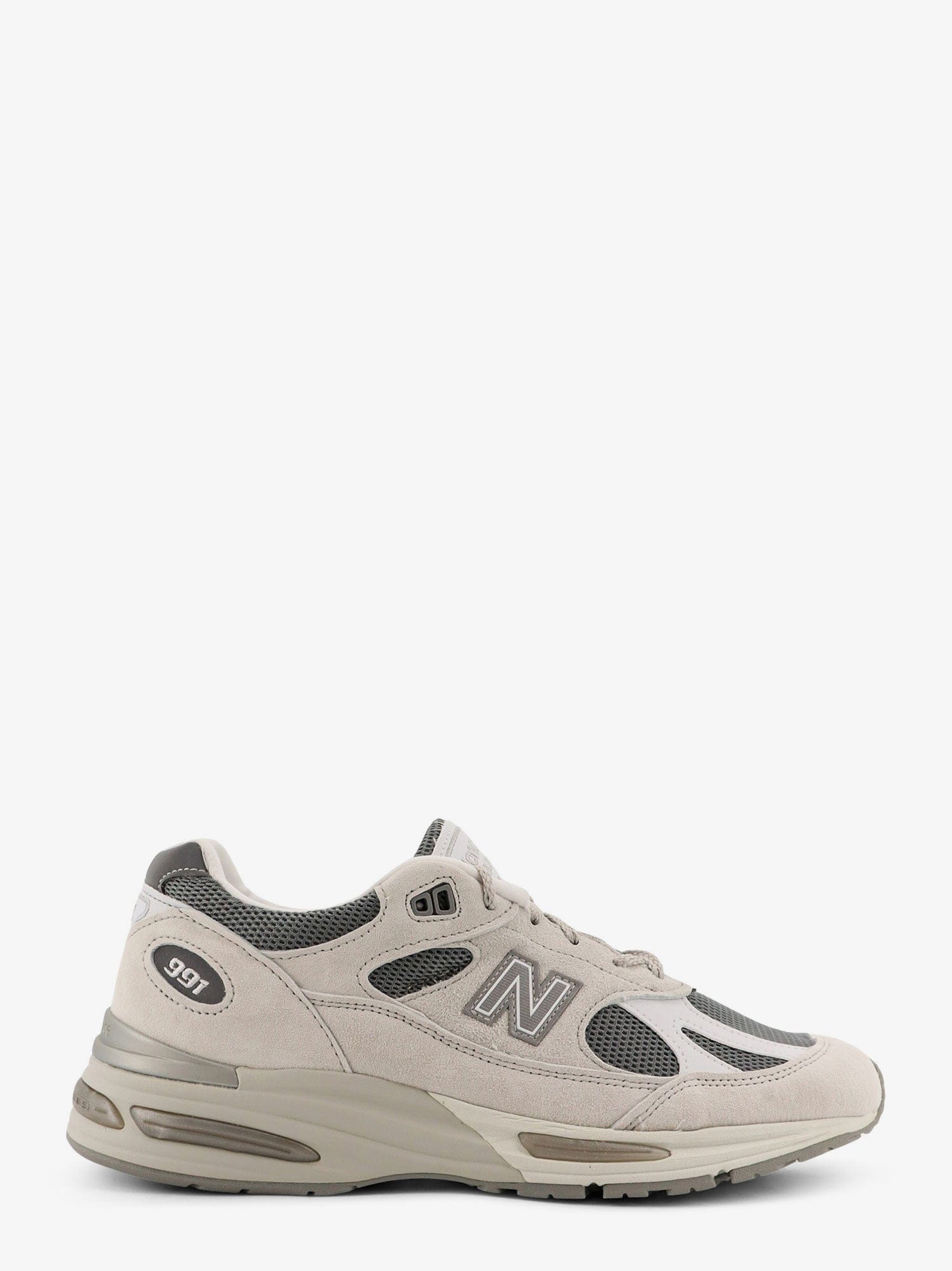 New Balance 991 mesh and suede low - top sneakers