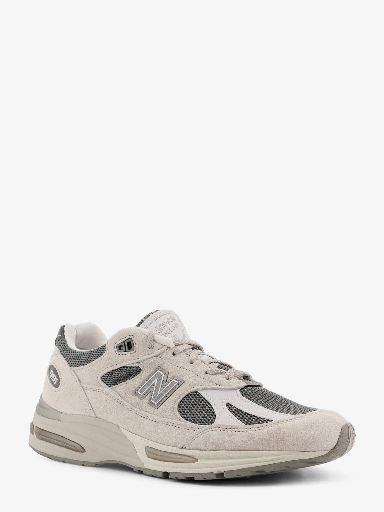 New Balance 991 mesh and suede low - top sneakers