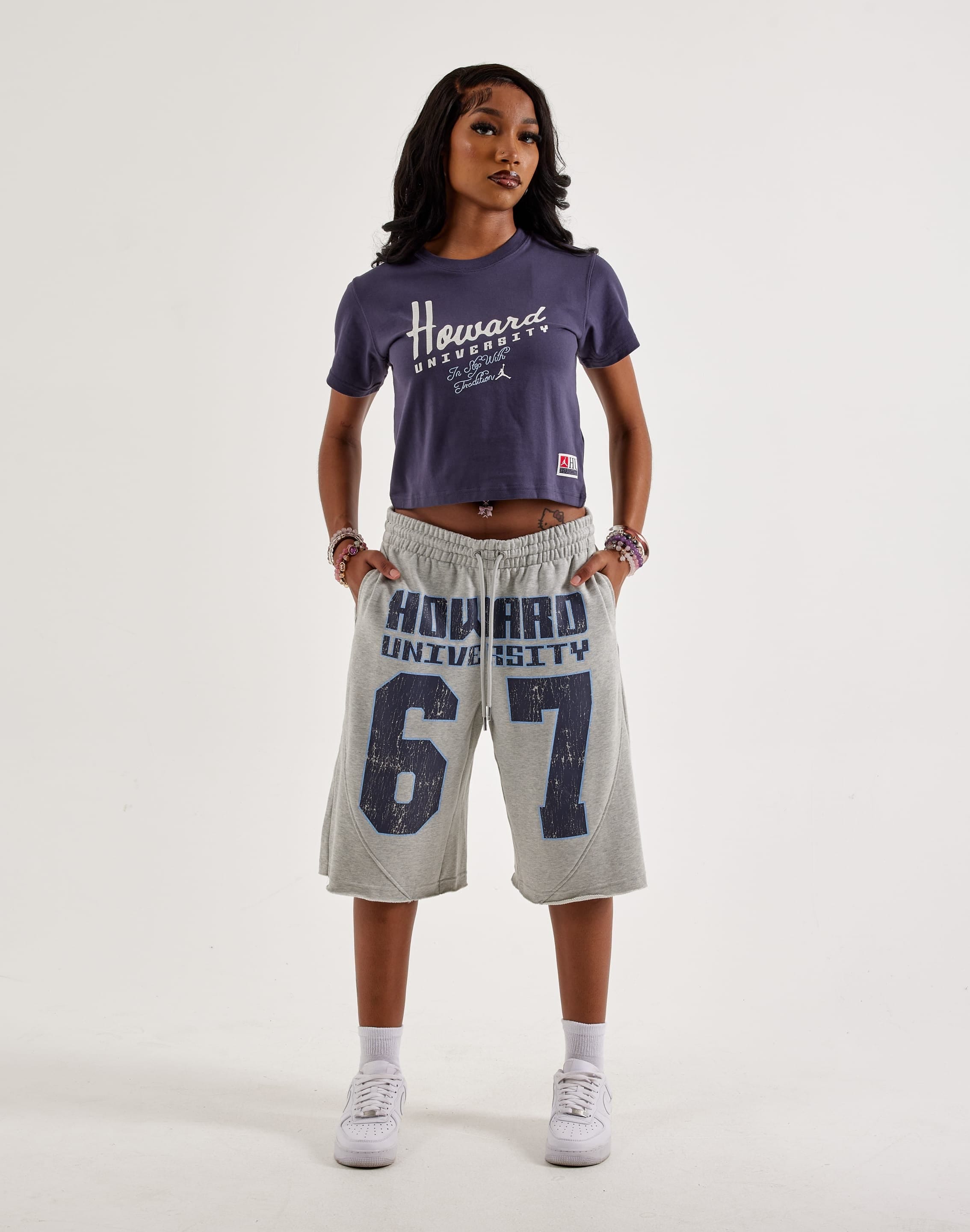 Air Jordan Jordan Howard University Cropped Graphic T-Shirt