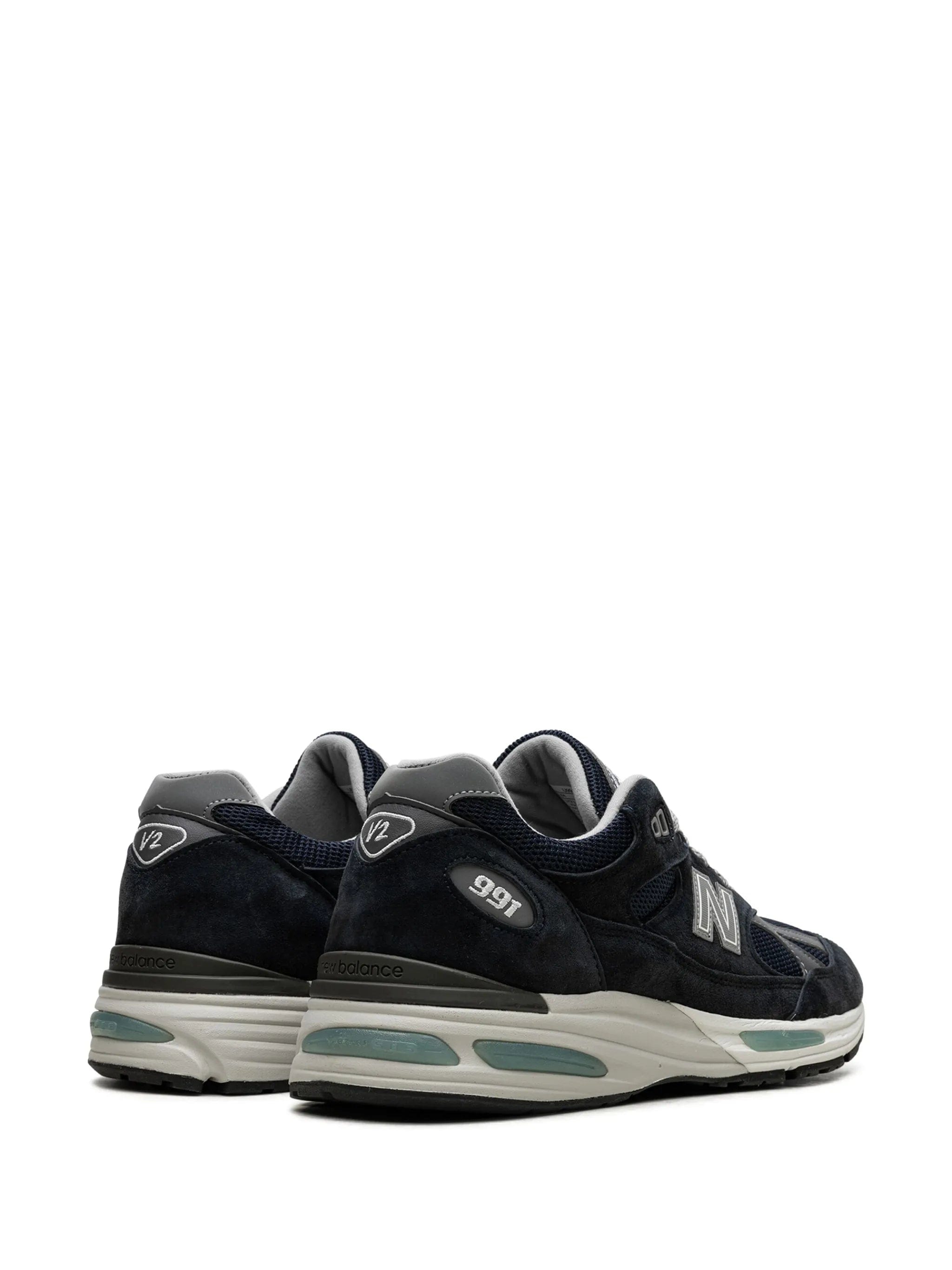 New Balance 991v2 Dark Navy suede sneakers