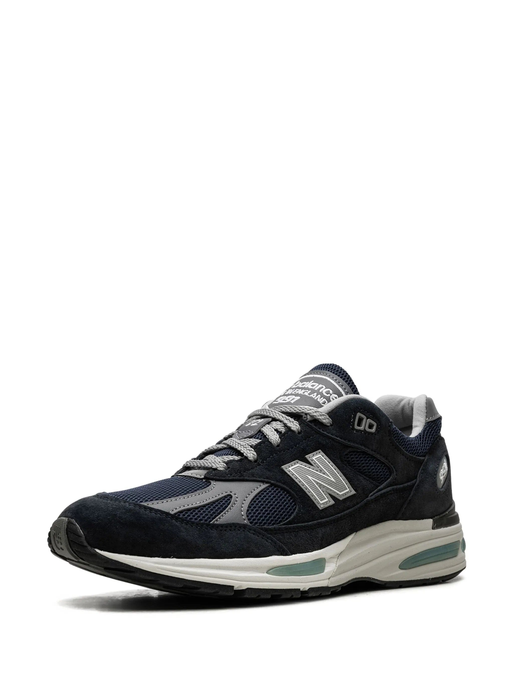 New Balance 991v2 Dark Navy suede sneakers