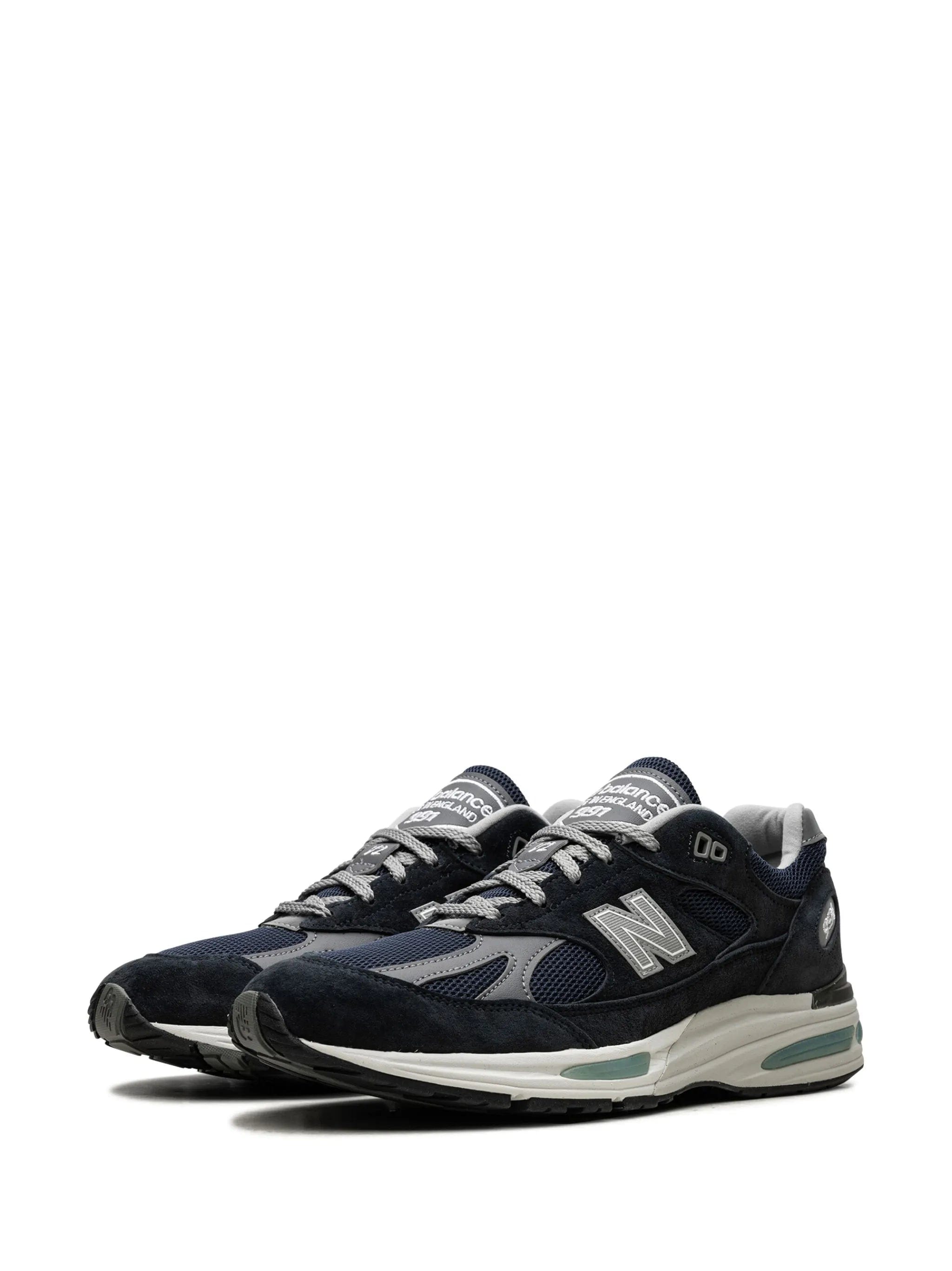 New Balance 991v2 Dark Navy suede sneakers