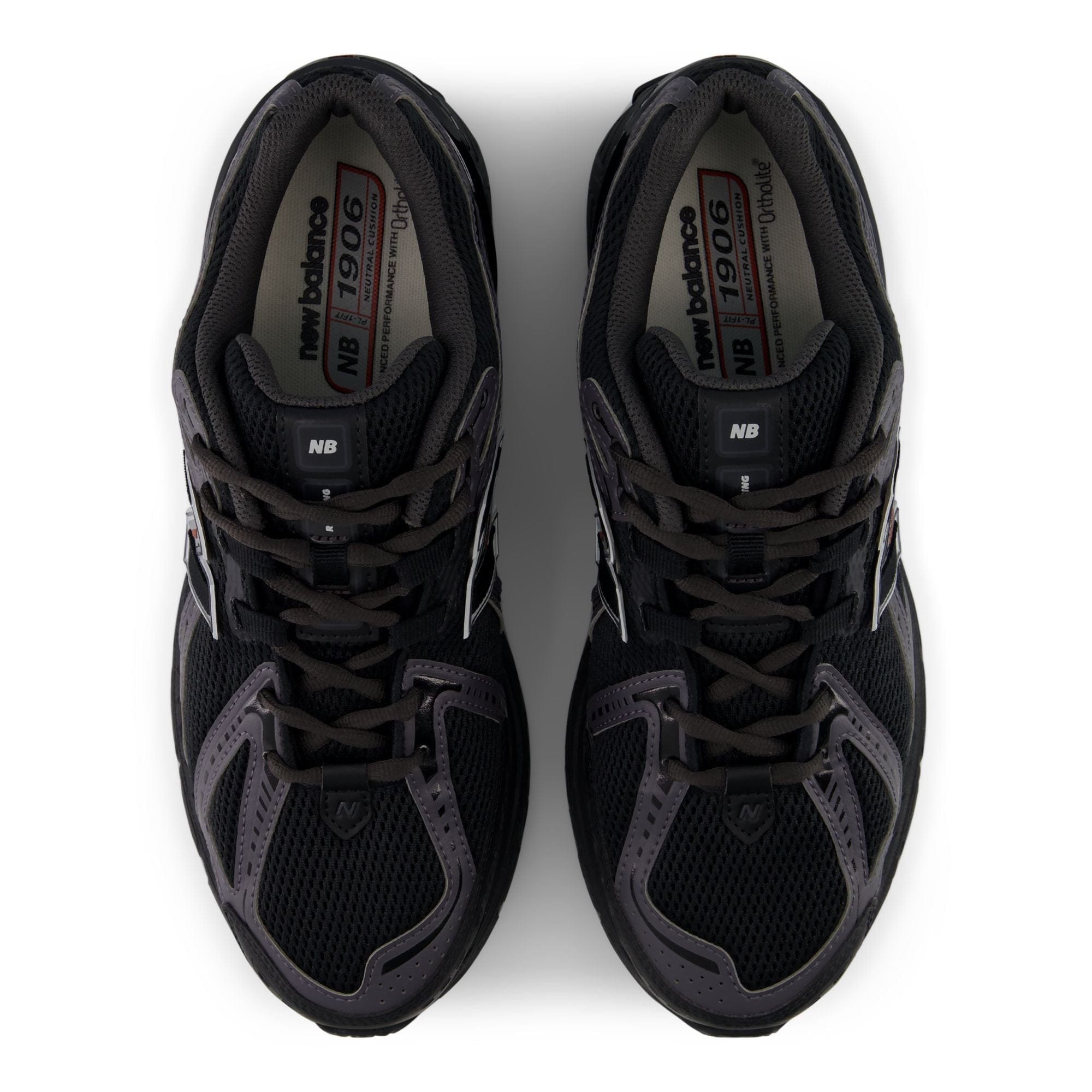 New Balance 1906R – Black with Hot Tomato