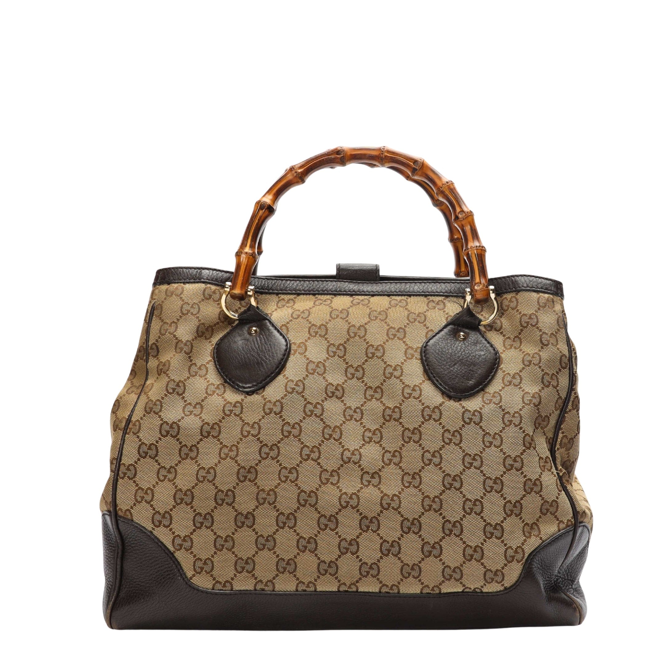 Gucci GG Canvas Bamboo Diana Tote