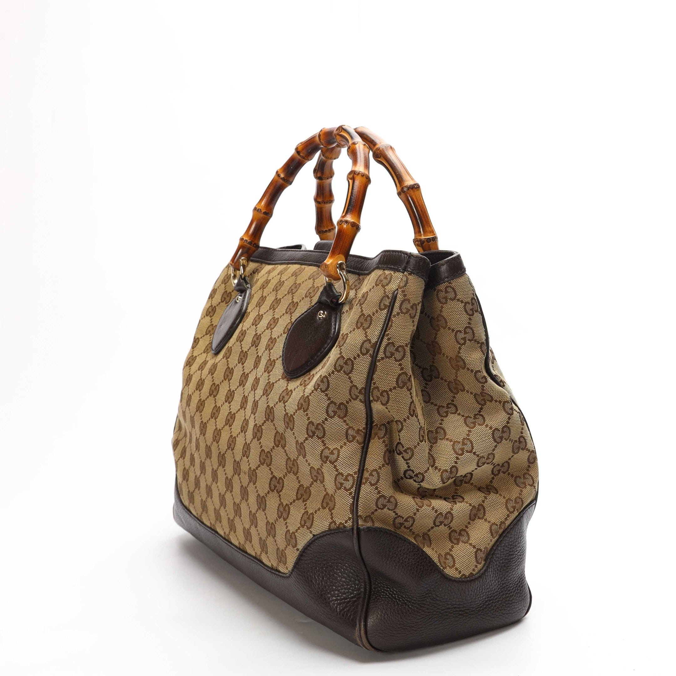 Gucci GG Canvas Bamboo Diana Tote