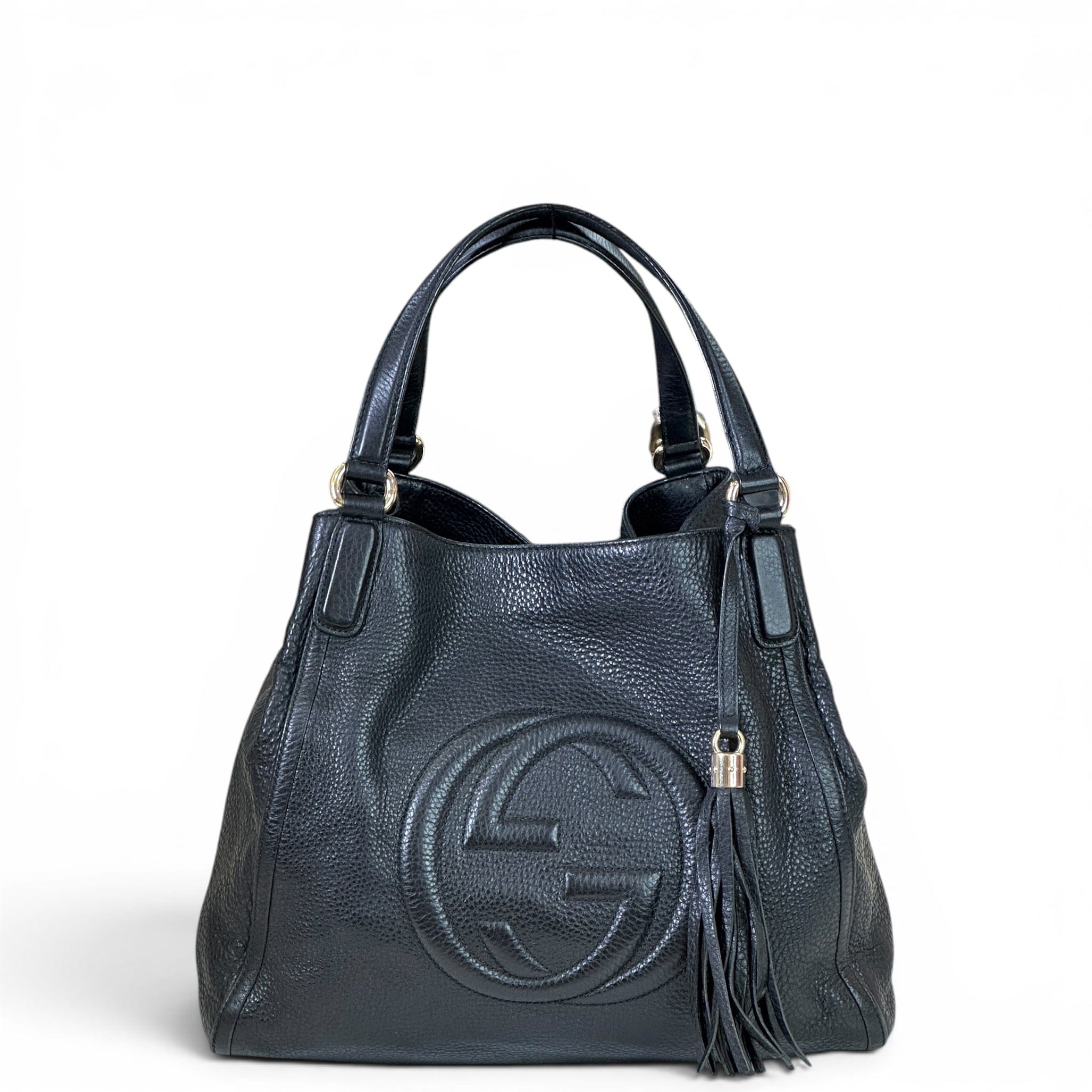 Gucci Soho Tote Medium Black Leather