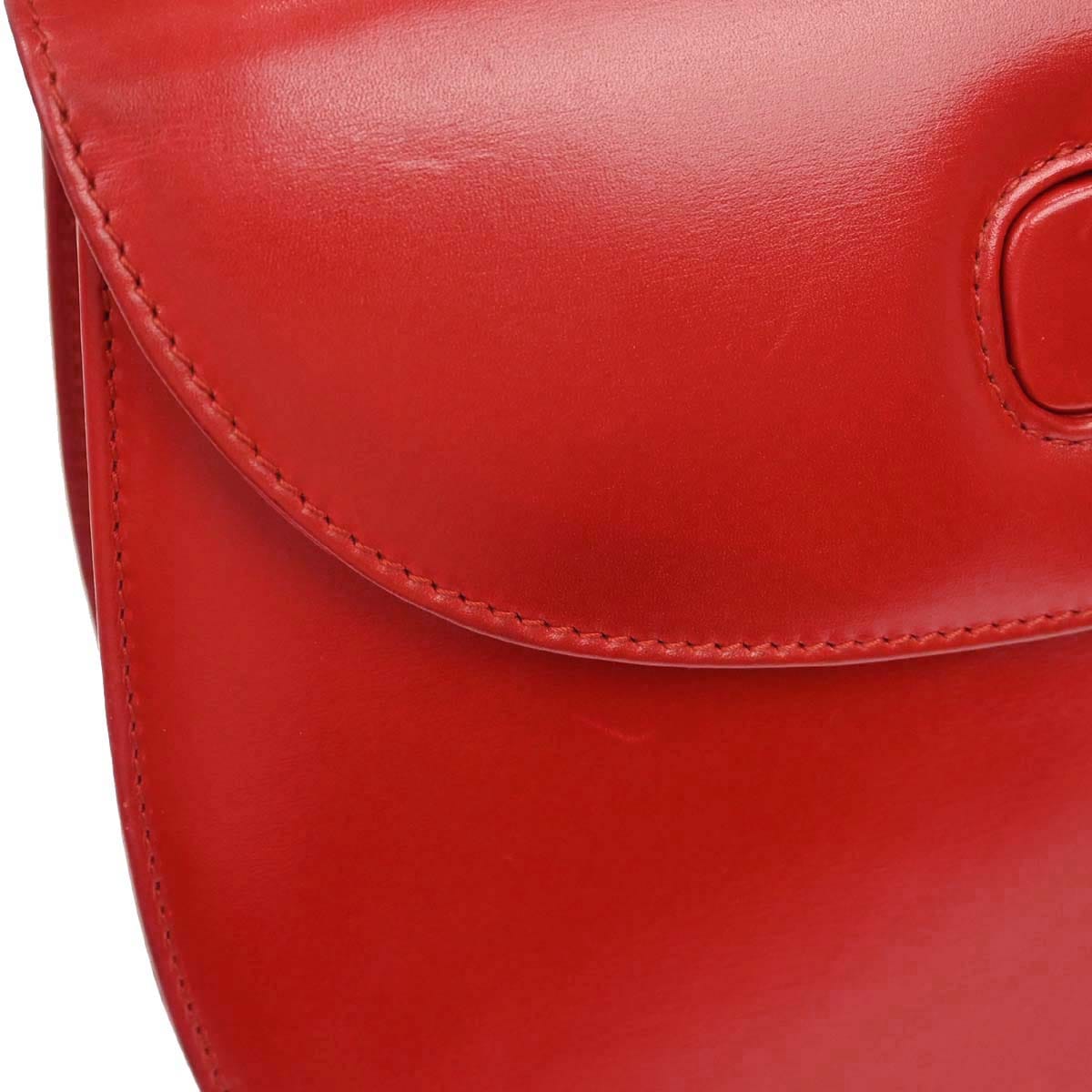 Gucci Red Bamboo 2way Shoulder Handbag
