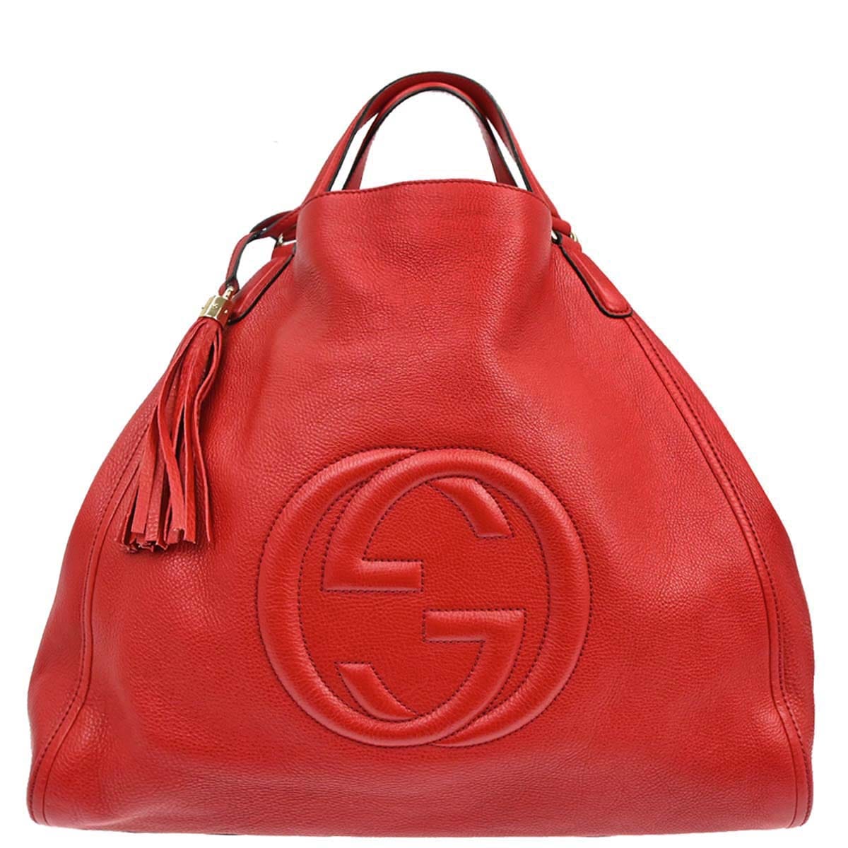 Gucci Red Calfskin Soho Handbag