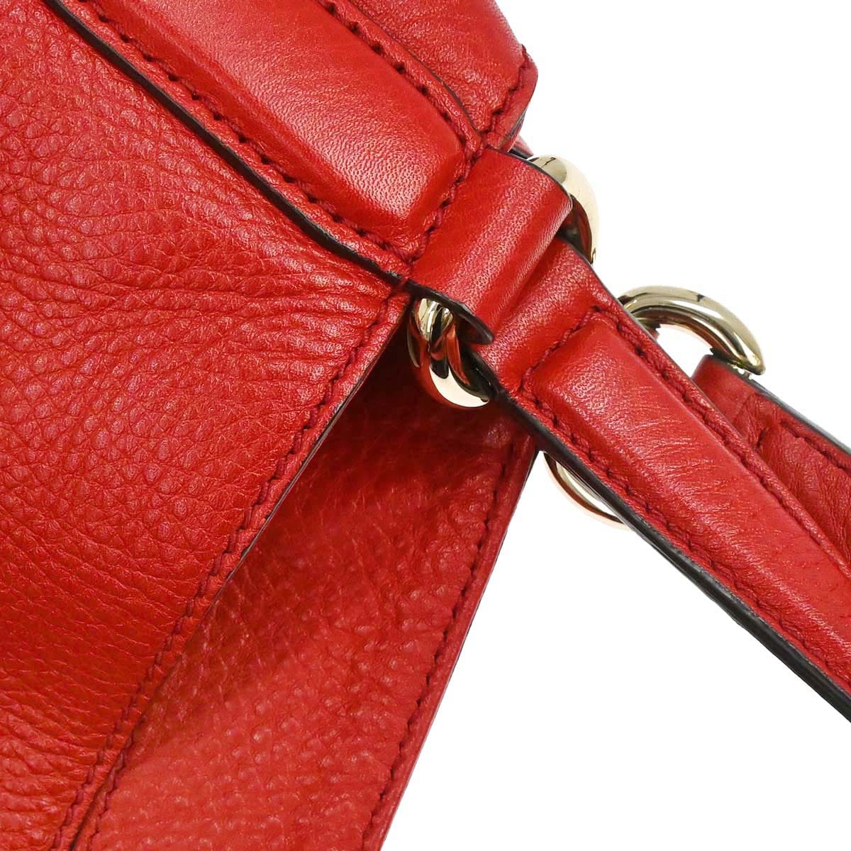 Gucci Red Calfskin Soho Handbag