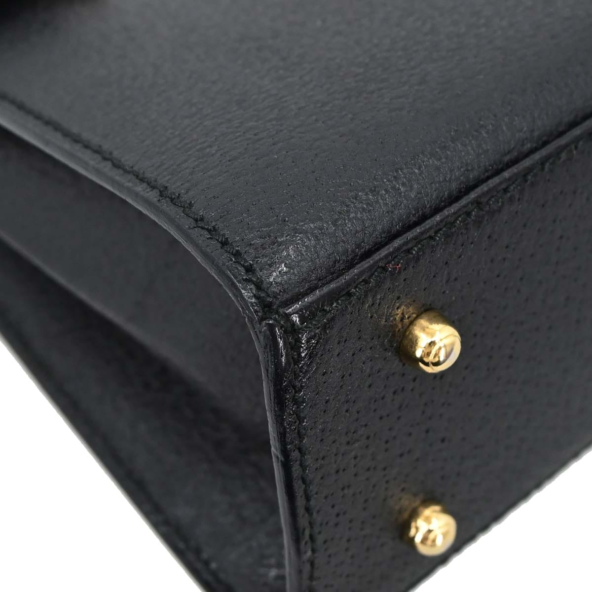 Gucci Black Pigskin Lady Lock 2way Shoulder Handbag
