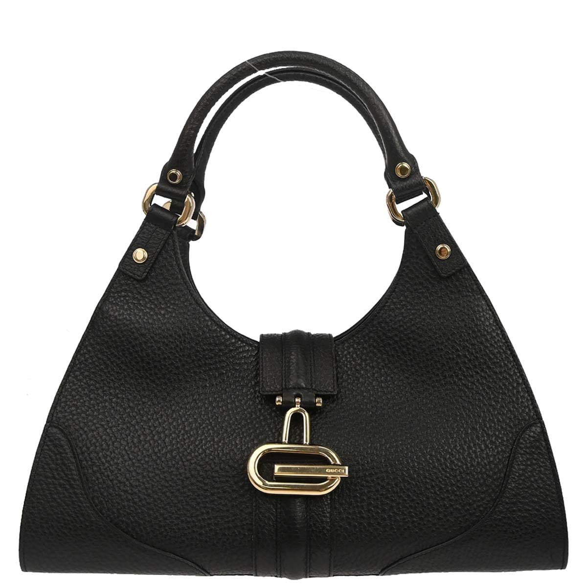 Gucci Black Leather Junco Handbag