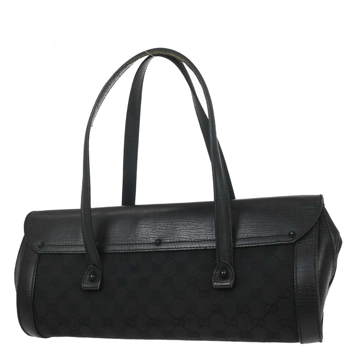 Gucci Black Bamboo GG Handbag
