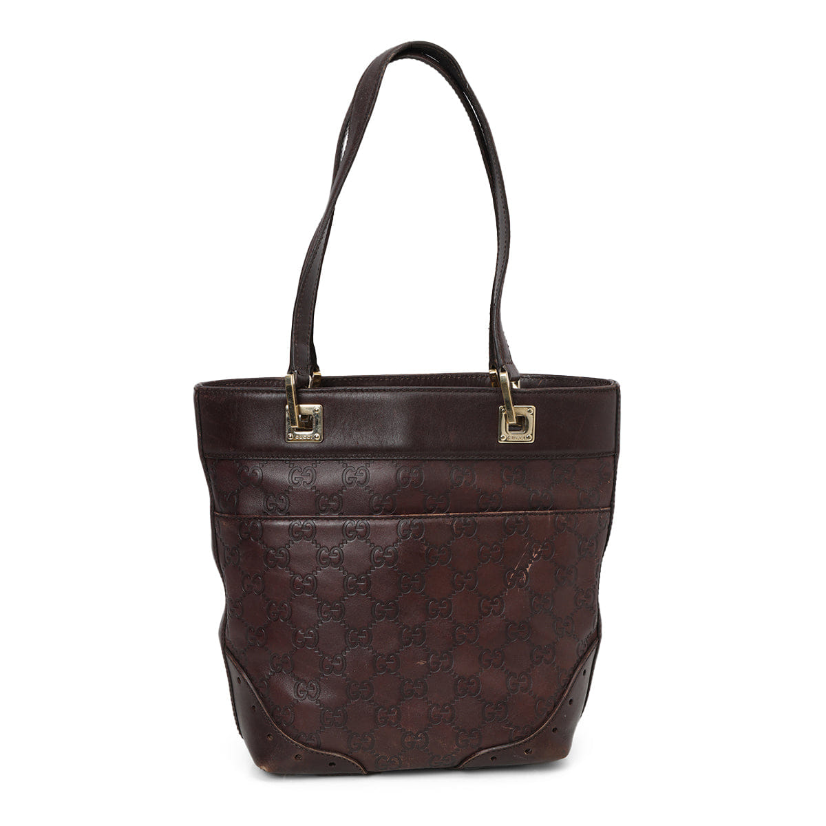 Gucci Brown Guccissima Leather Chain Small Tote Bag