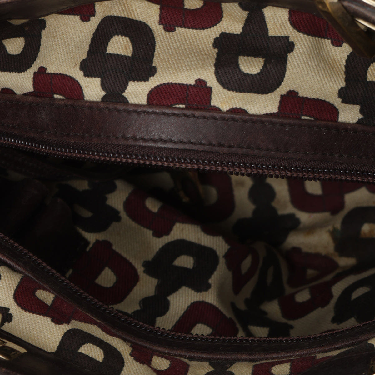 Gucci Brown Guccissima Leather Chain Small Tote Bag